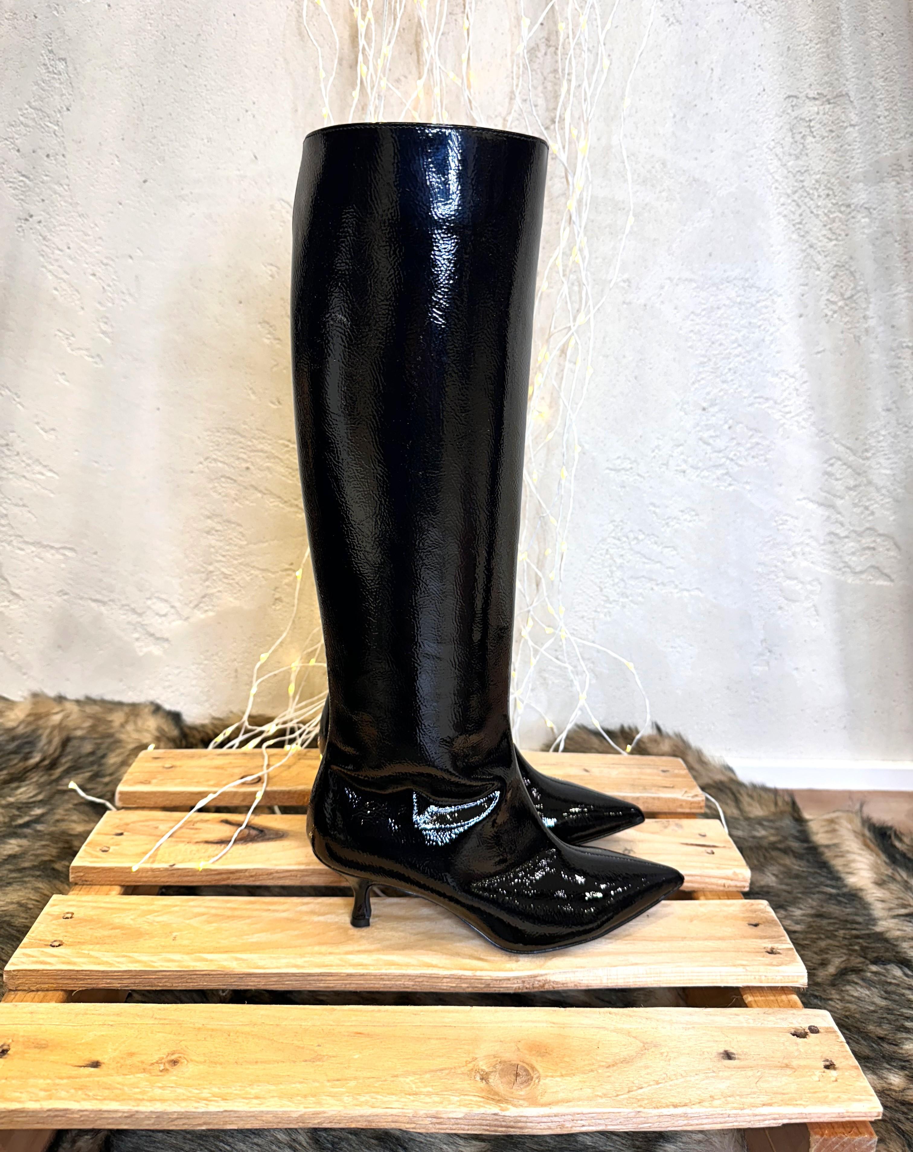 stivale alto in naplak B3GAIA NERO DIVINE FOLLIE 