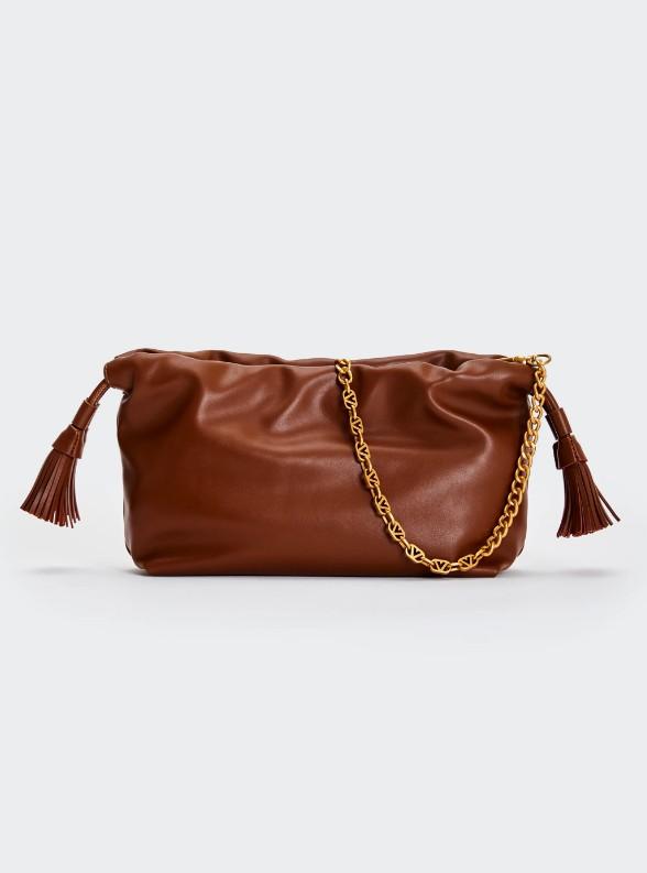 borsa tassel piccola in ecopelle XAB0035 FONDENTE VICOLO 