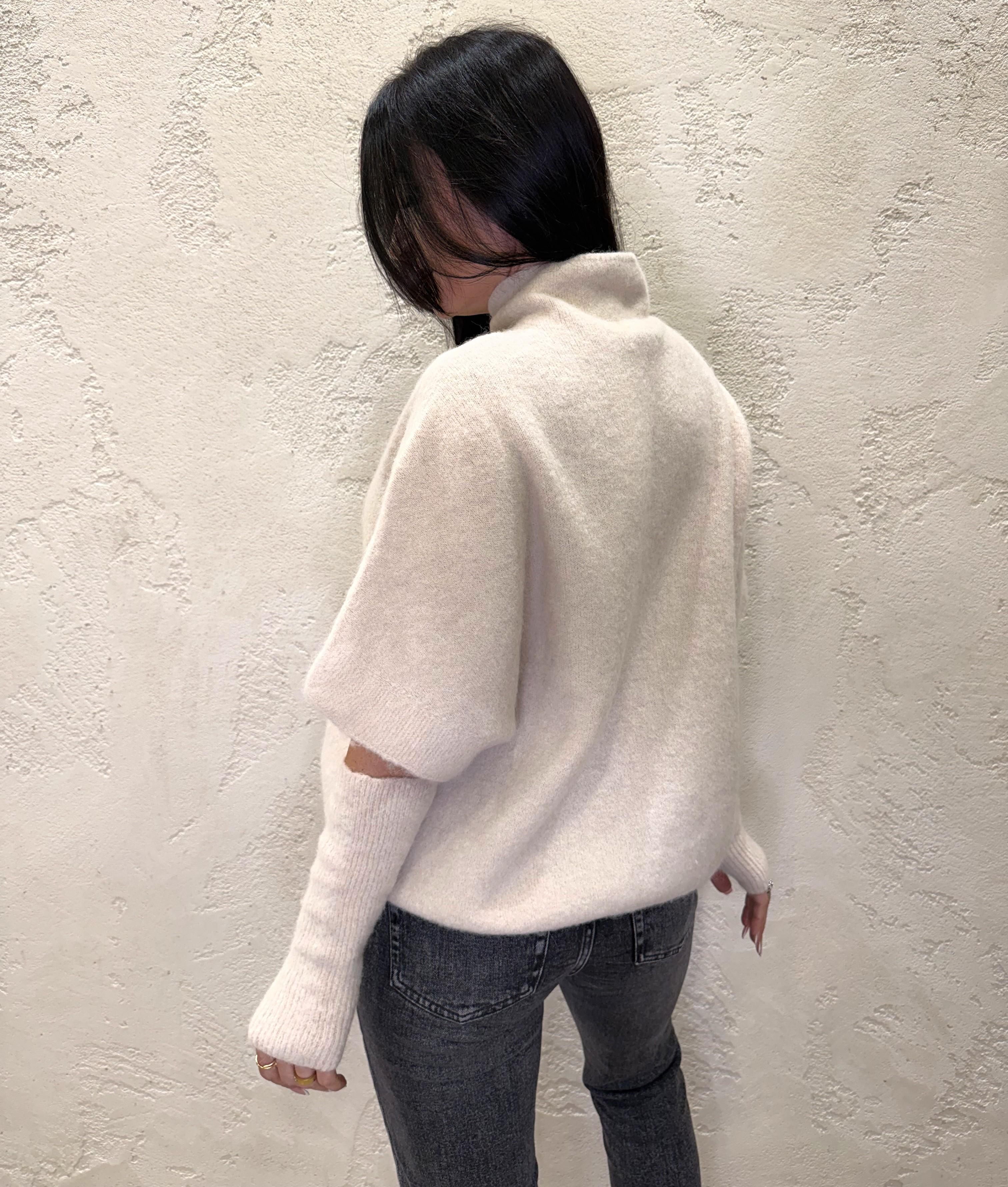 pull baby alpaca e lana con manicotti IT26028M BURRO MOTEL 