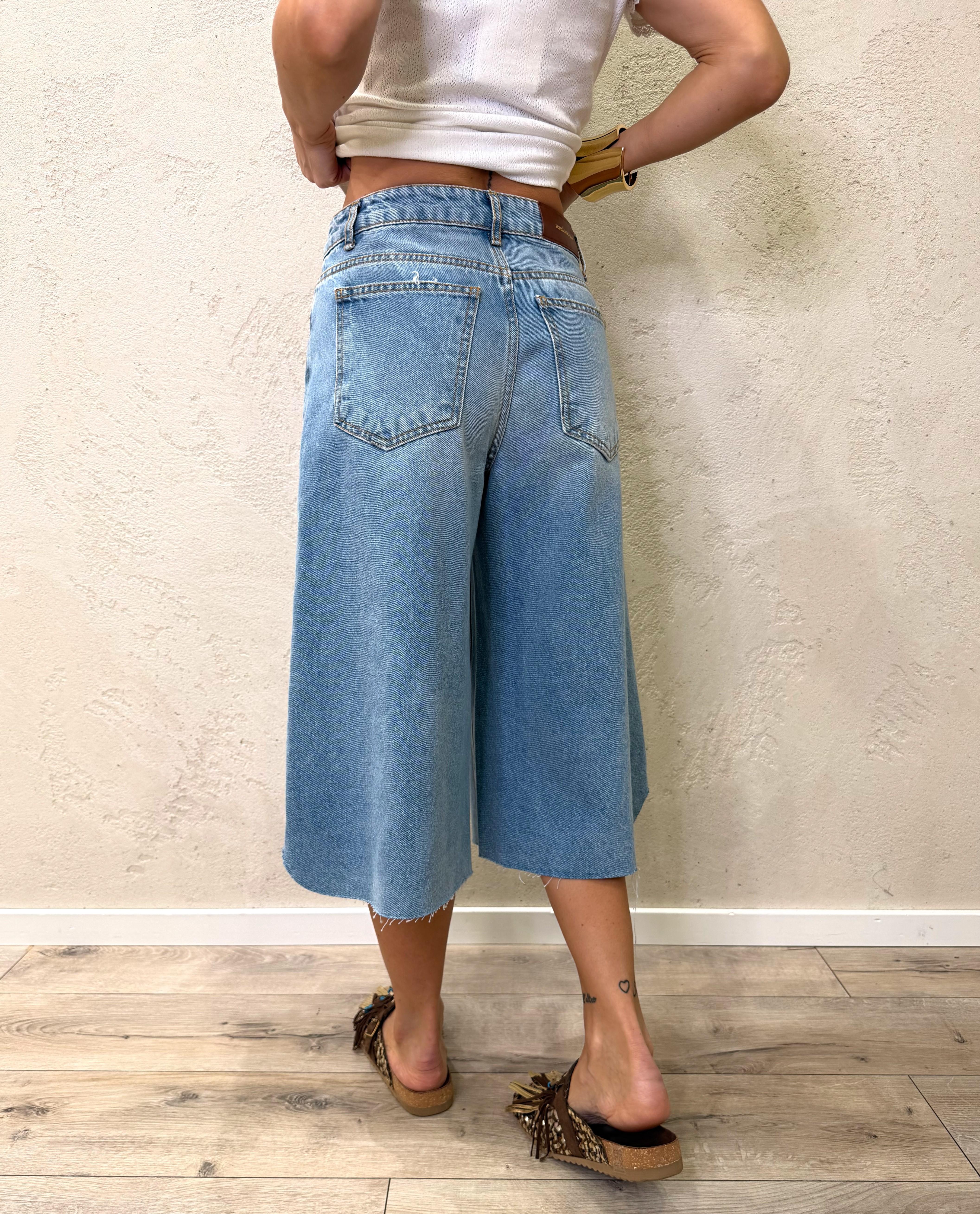 maxi bermuda vintage washed CJ12730 DENIM TENSIONE IN 