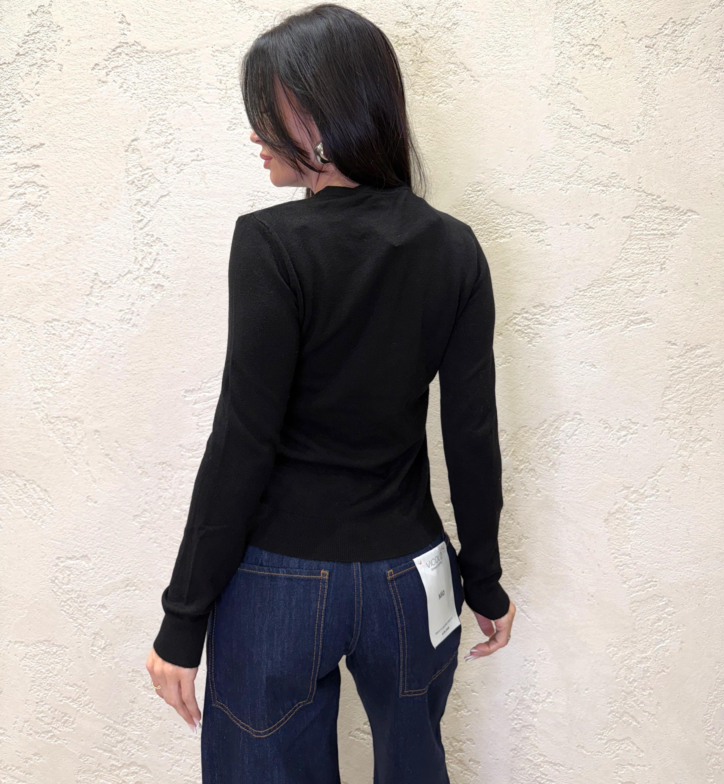 pull basico collo rotondo MNC-P202 NERO HAVEONE 