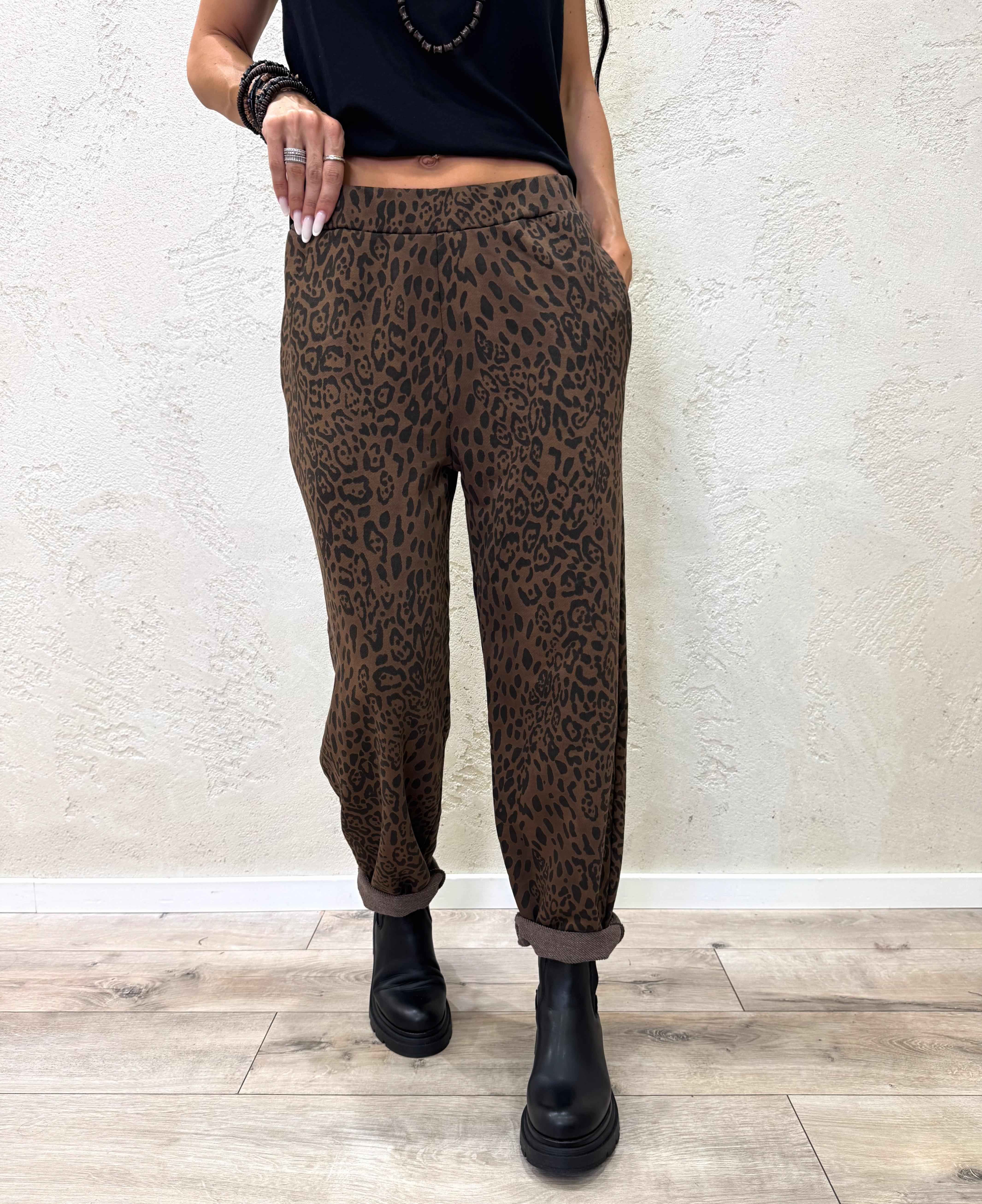 pantalone in felpa garzata baloon fit maculato 2657 MACULATO SUSY MIX 