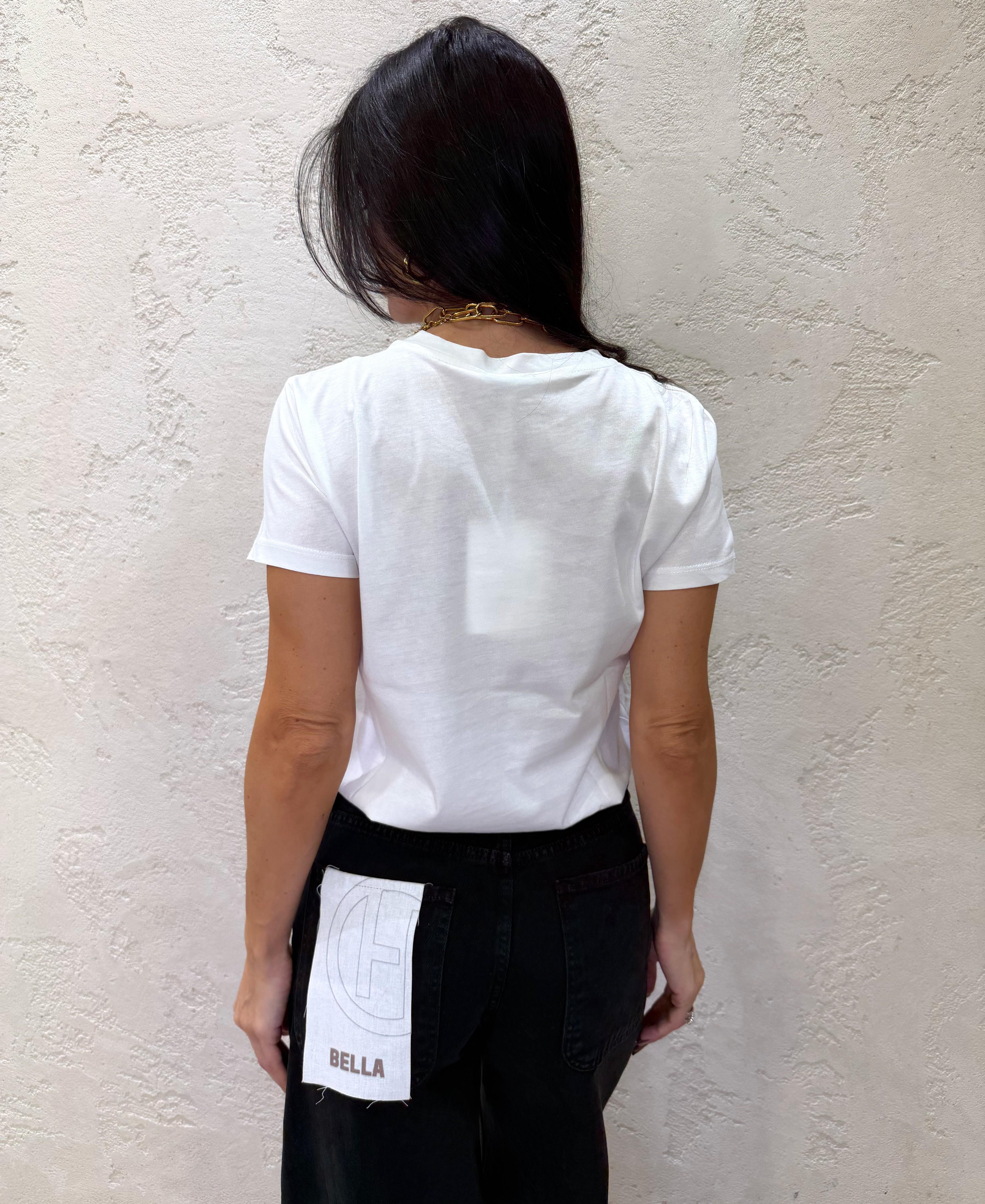 t-shirt basica a manica corta SH000904 LATTE SUSY MIX 