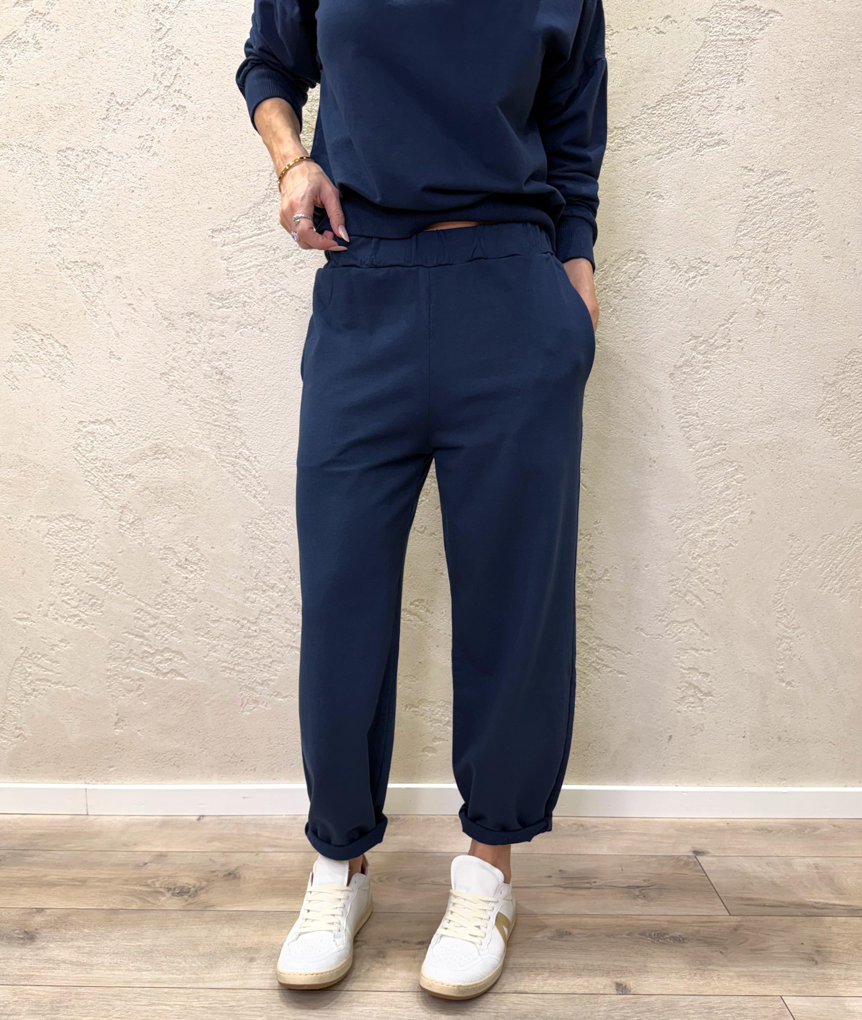 tuta di felpa garzata 26851 BLU SUSY MIX 