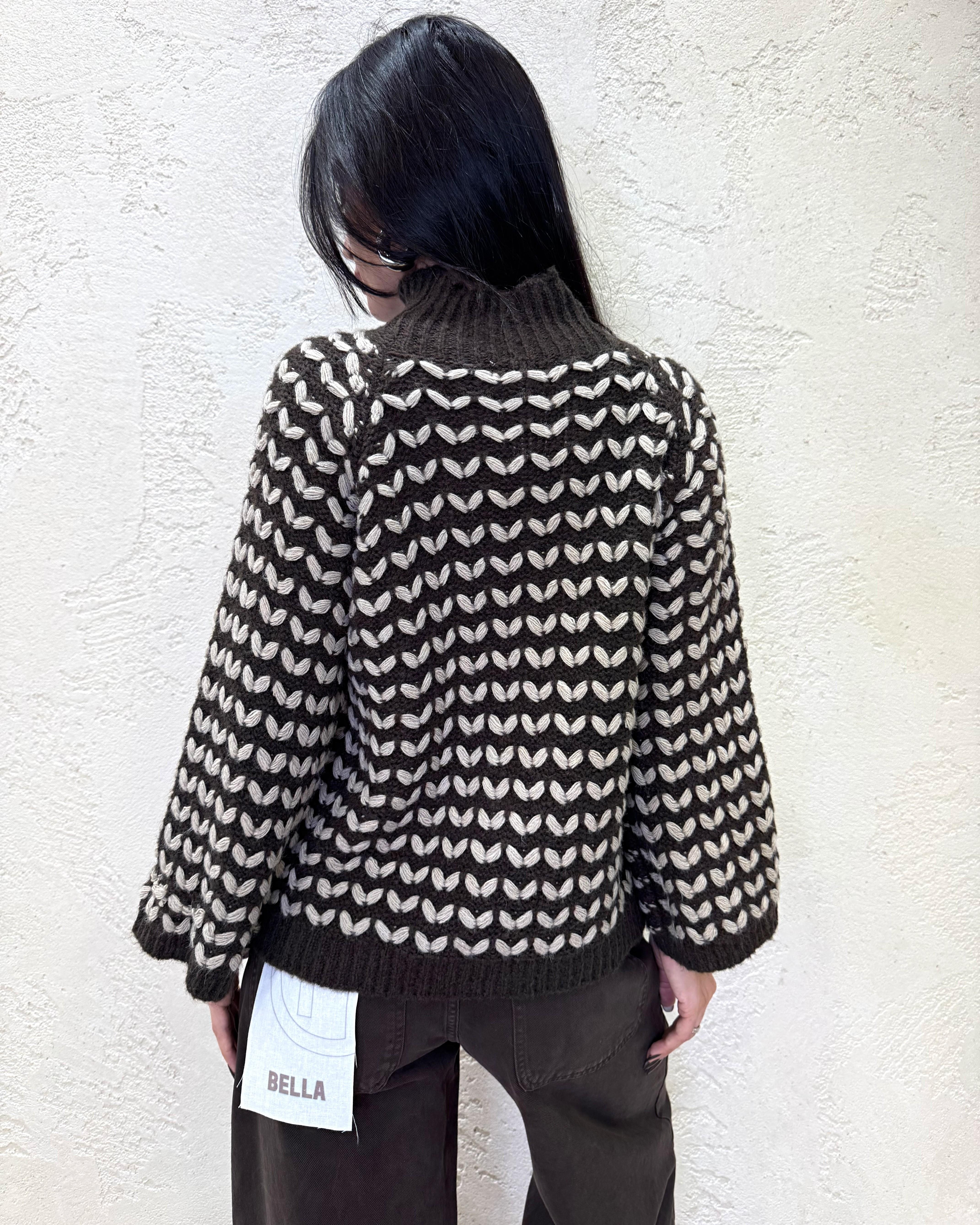 pull doppio colore MCUORE MORO/BEIGE ELEVI 