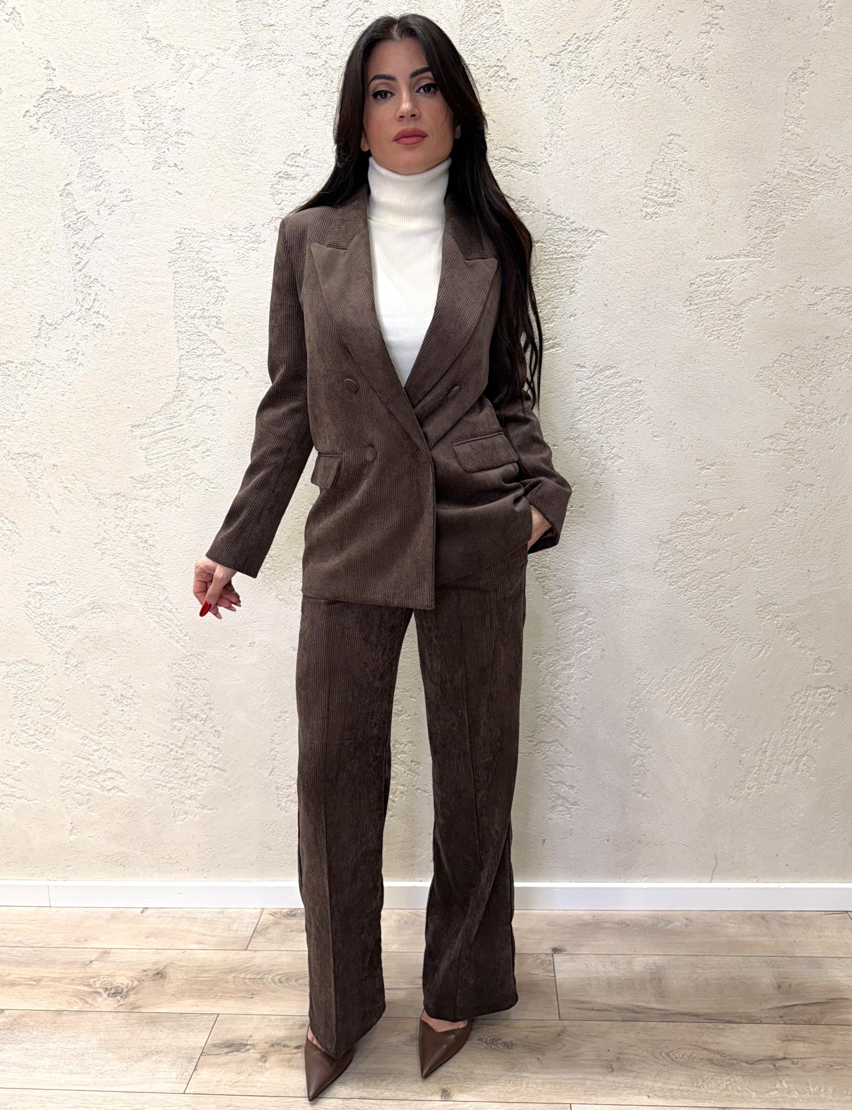 blazer doppiopetto in velluto a coste TF1995 MORO VICOLO 