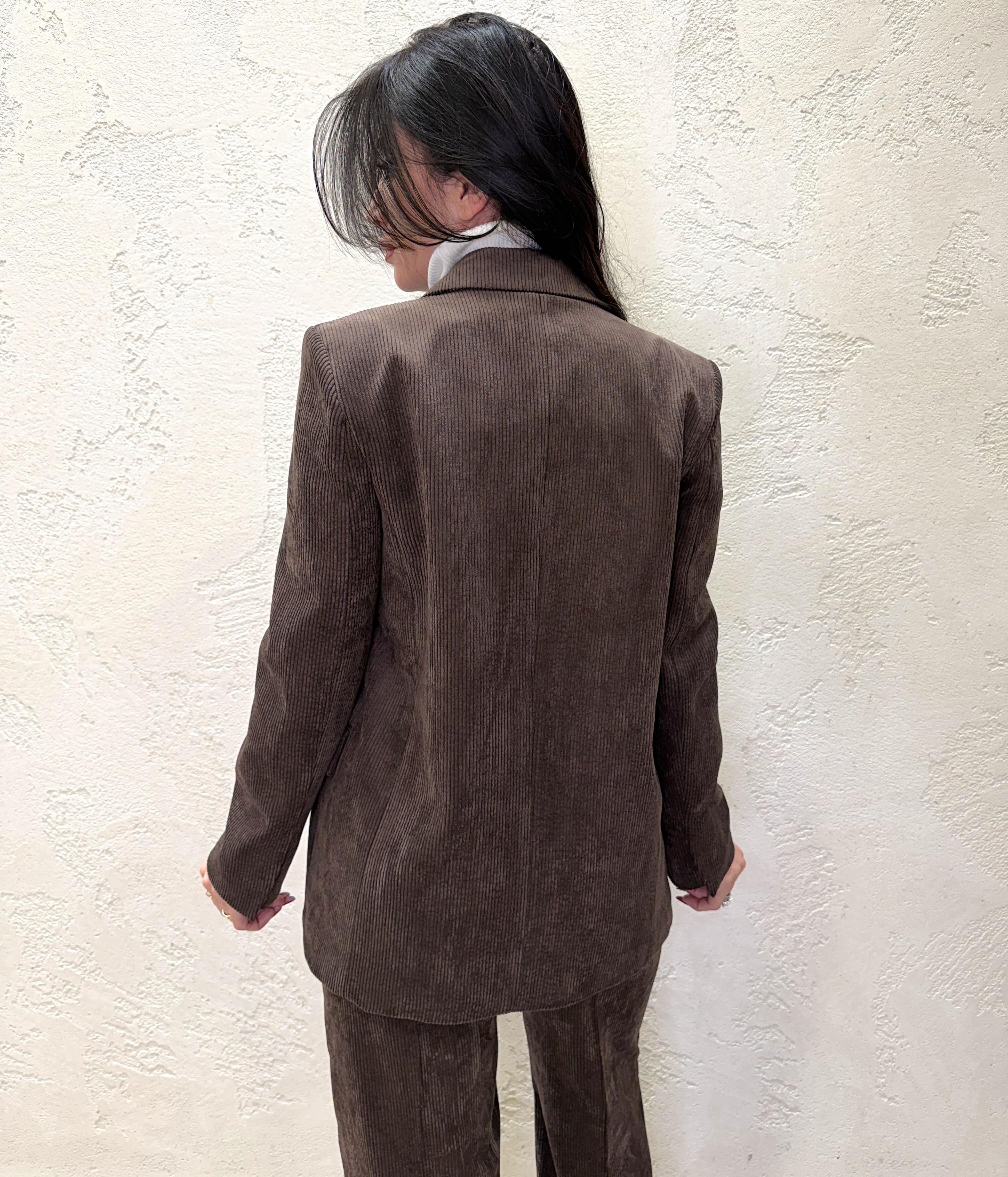 blazer doppiopetto in velluto a coste TF1995 MORO VICOLO 