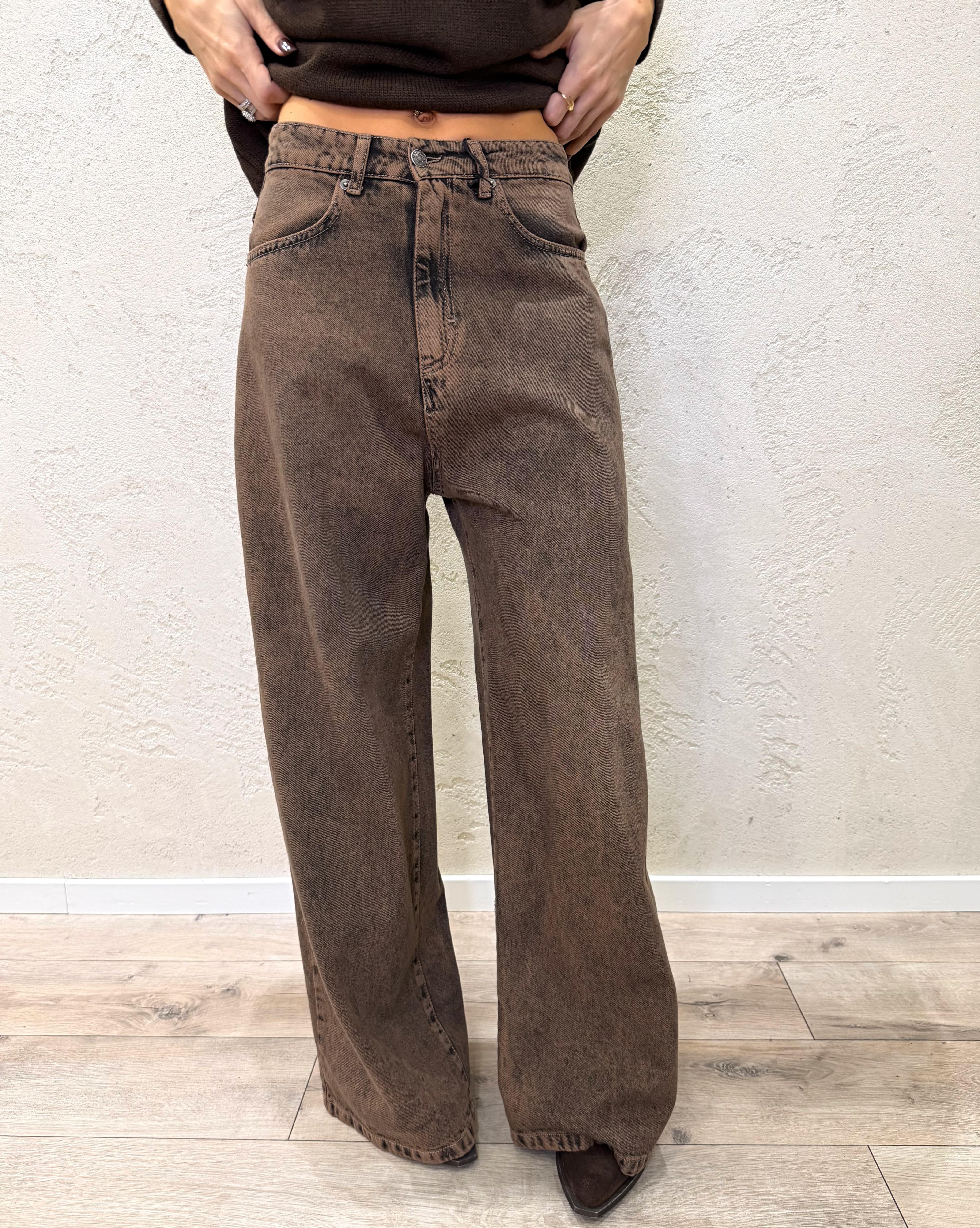 jeans modello giusi a palazzo GIUSI-MOKA MOKA TENSIONE IN 