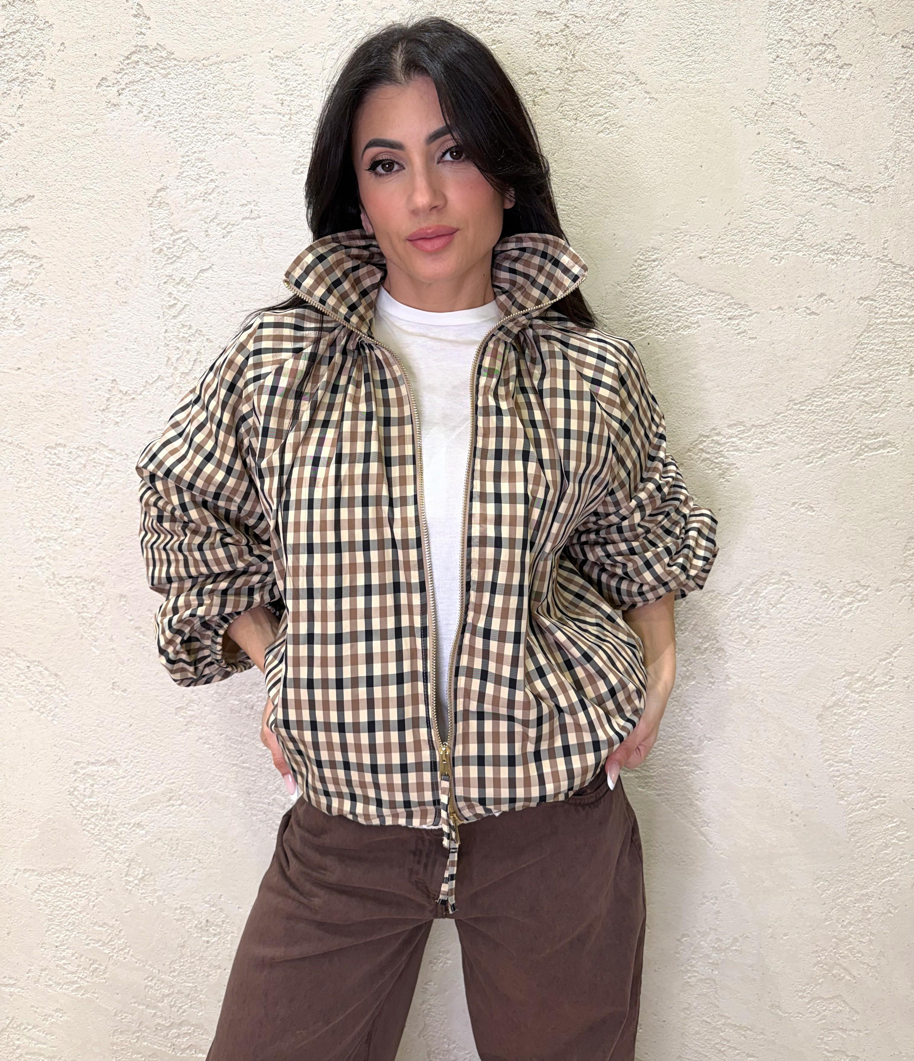 bomber corto fantasia check S26J593 CHECK MOTEL 