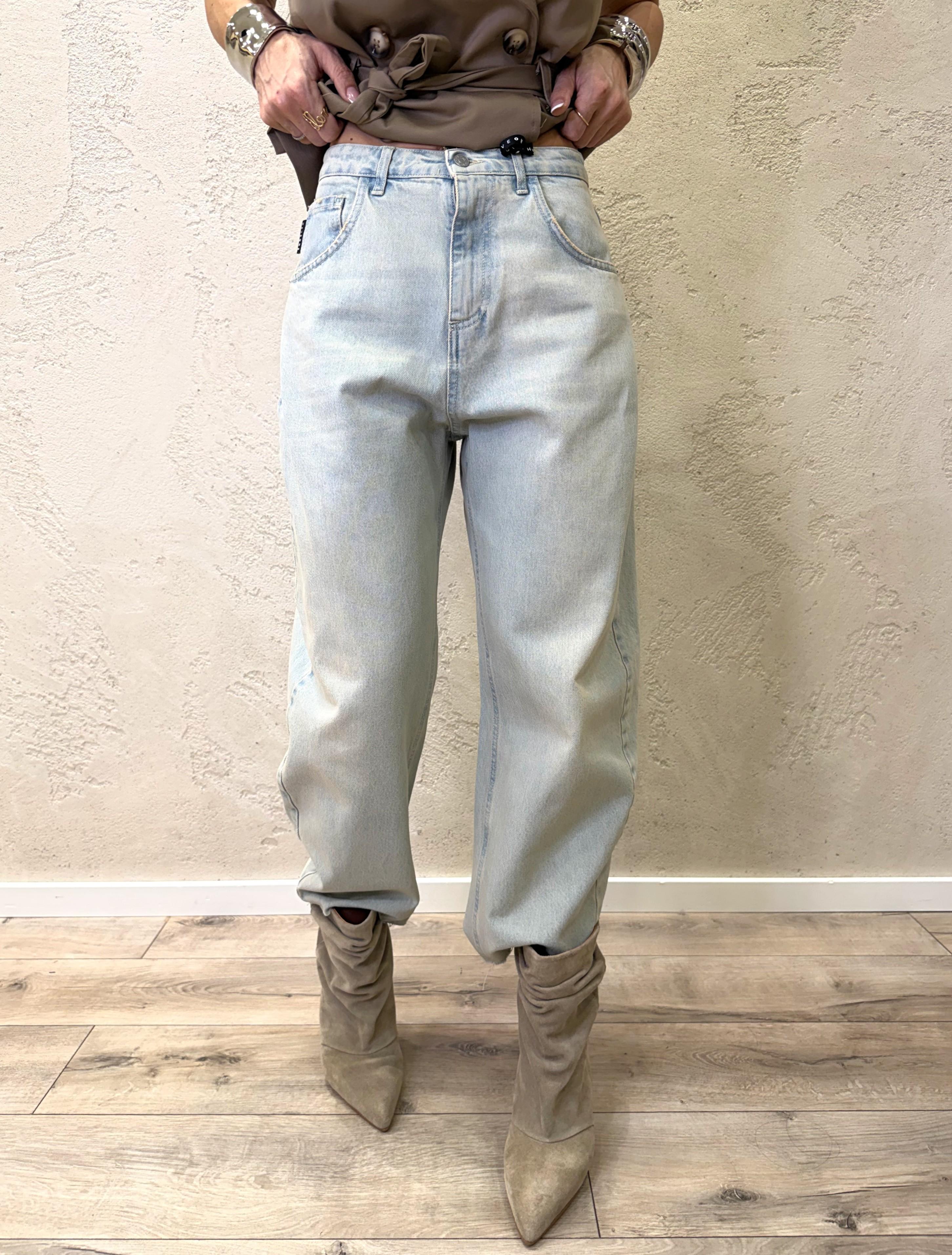 jeans modello aria in tela ferma baloon PGZ-Q343 DENIM CHIARO HAVEONE 