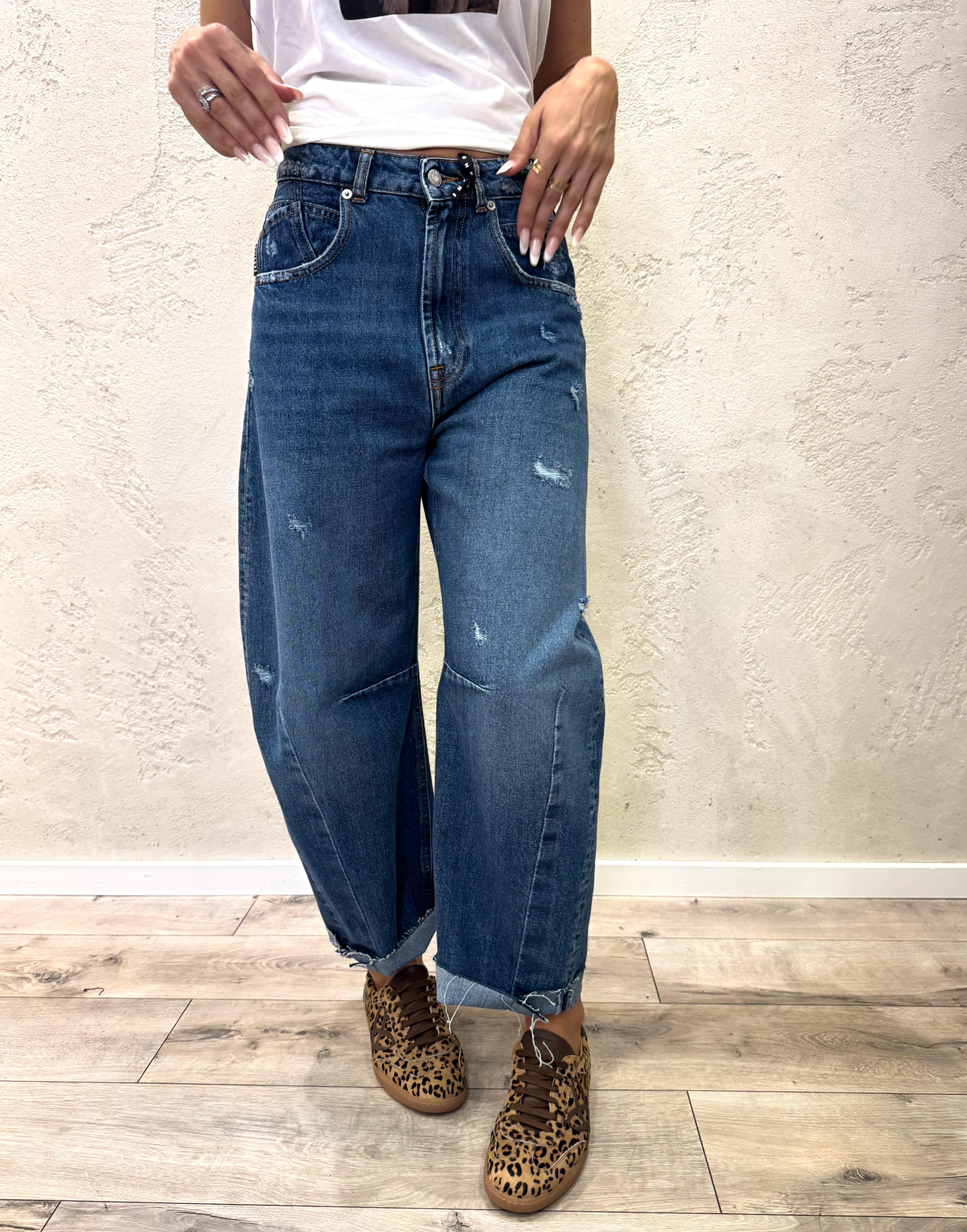 jeans modello barbara a ferro di cavallo PFA-PO46 DENIM HAVEONE 