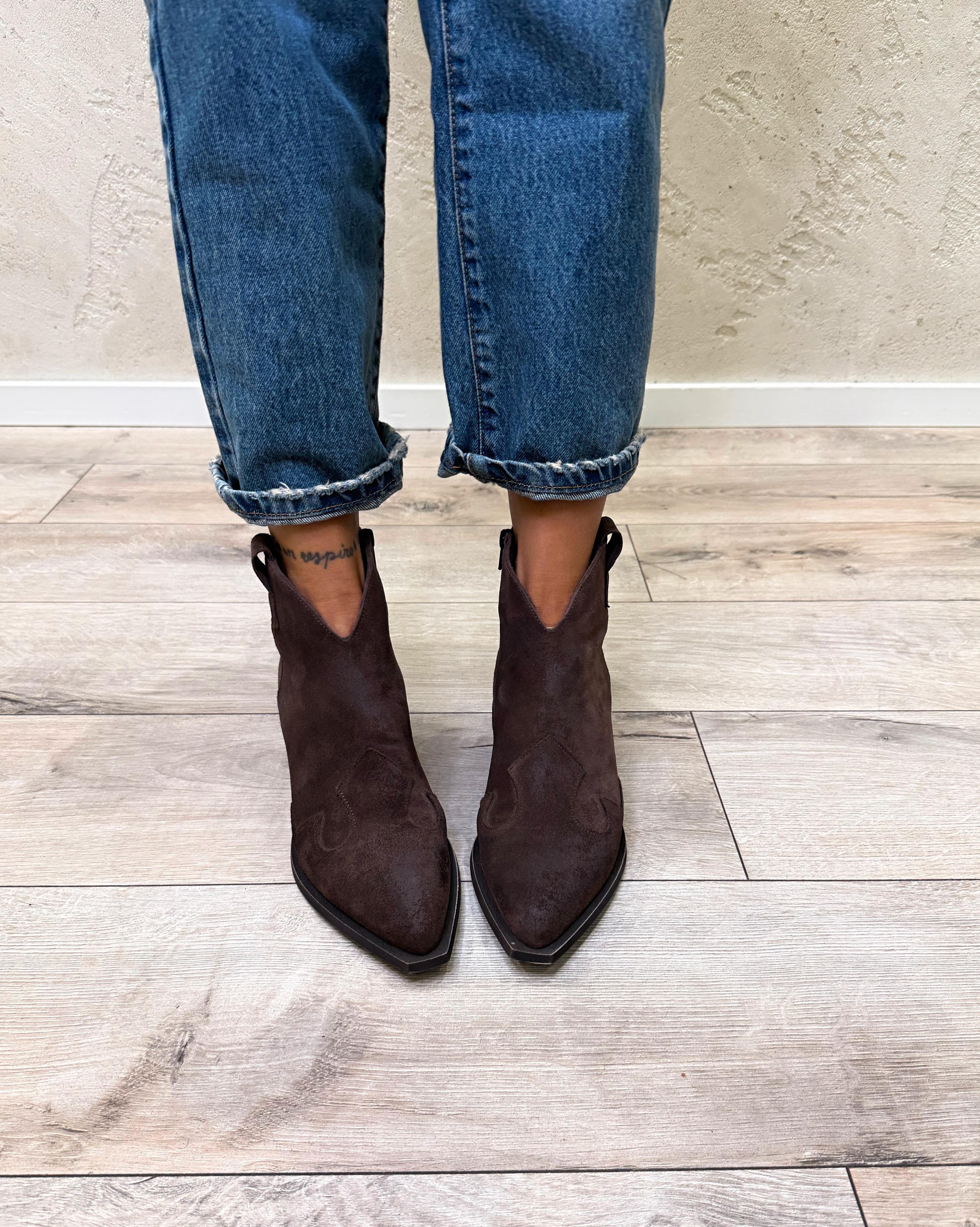 texano basso scamosciato TEX64 MARRONE OVYE' 