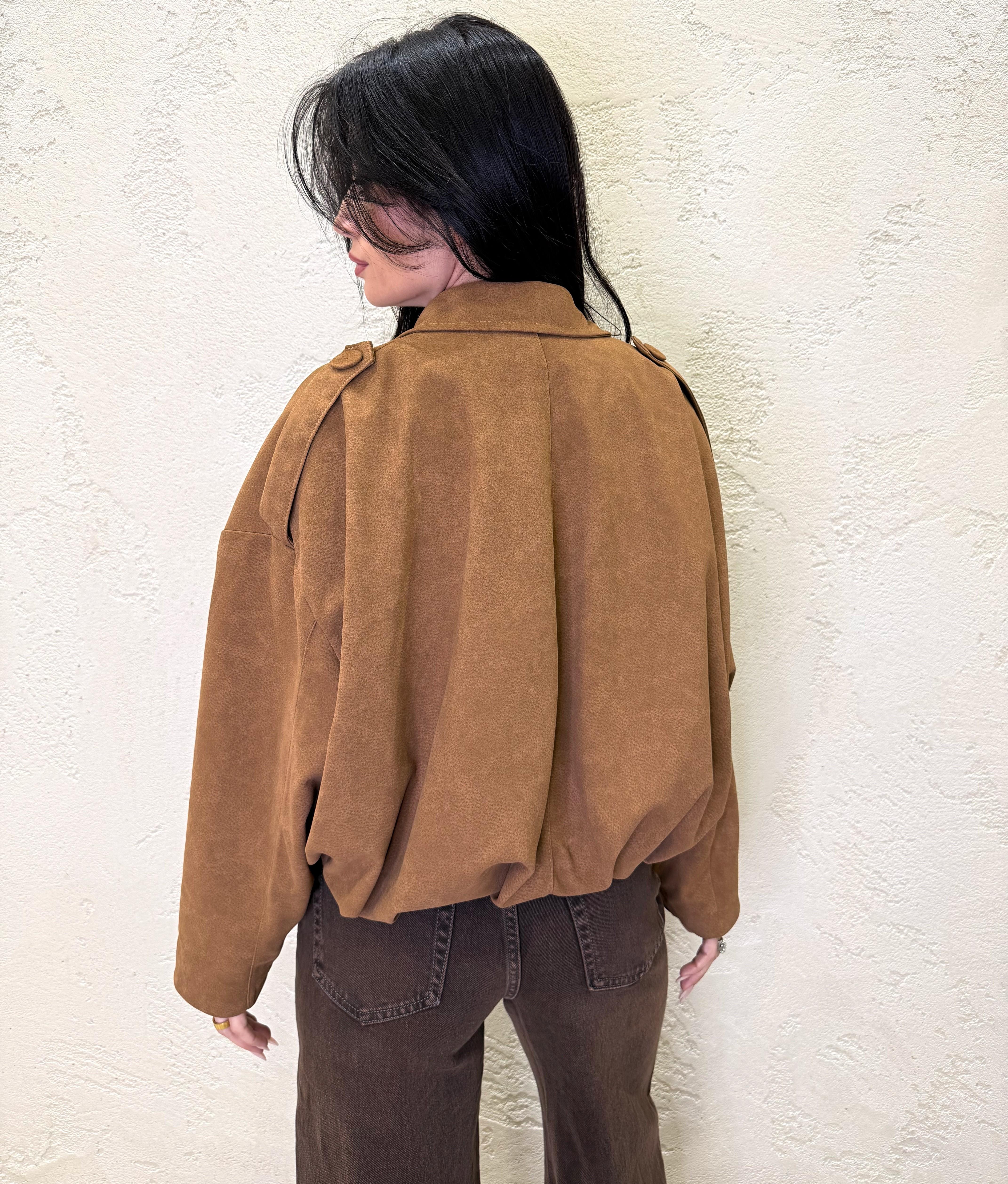 bomber scamosciato effetto suede KJK-Q032 CAMOSCIO HAVEONE 