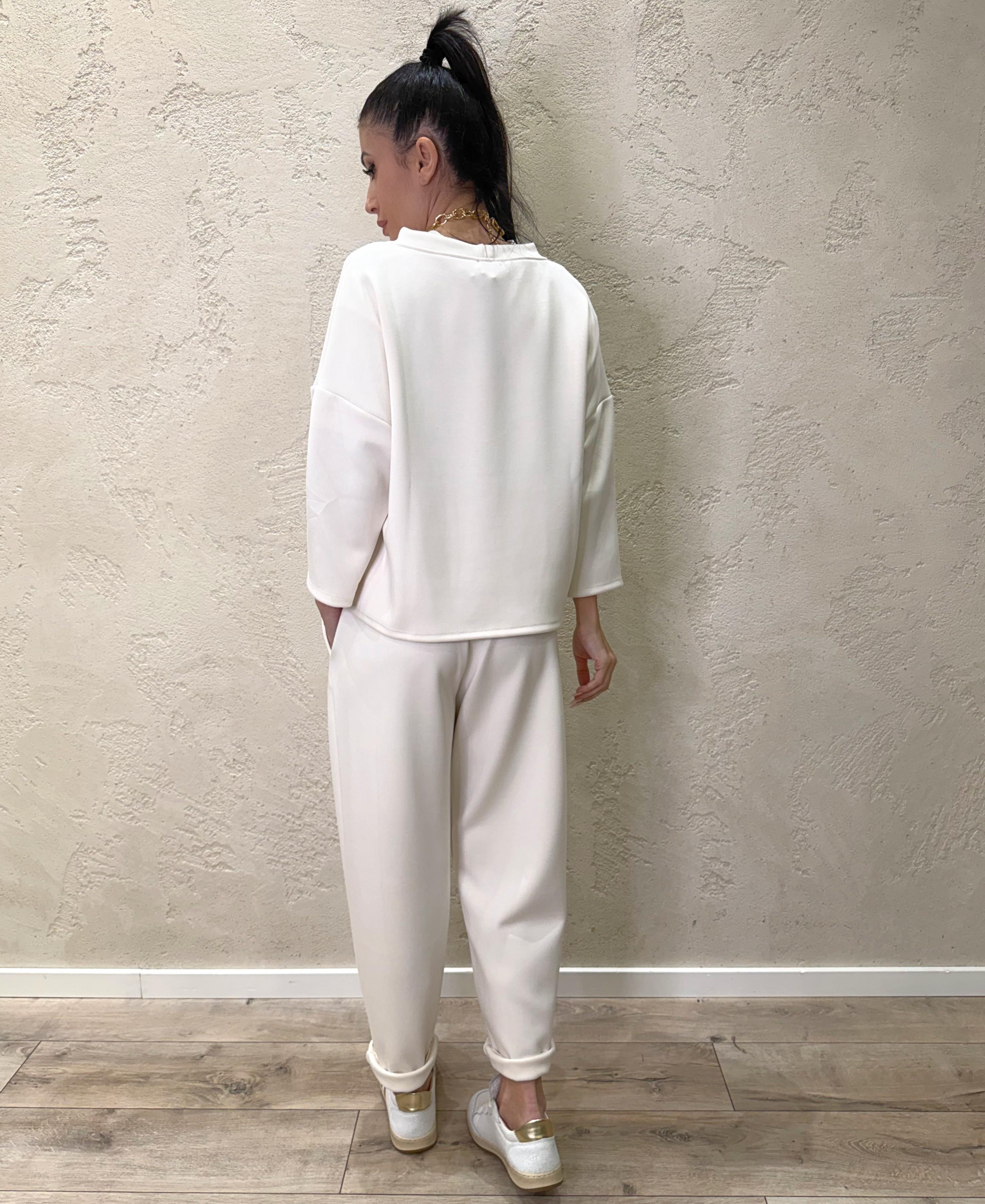 tuta in scuba leggera elasicizzata misto viscosa 26106CP BURRO SUSY MIX 