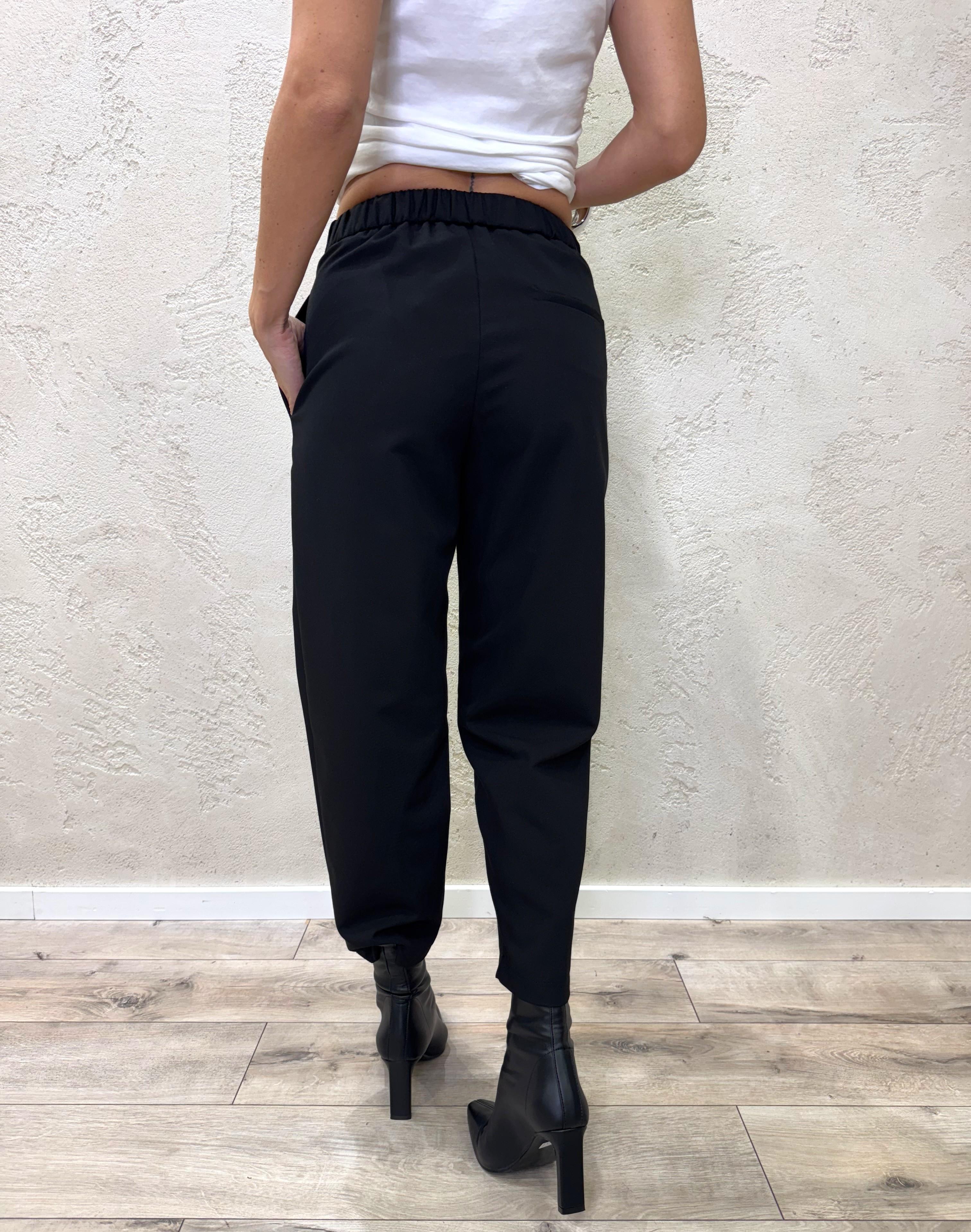 pantaloni carrot fit TF0373 NERO VICOLO 