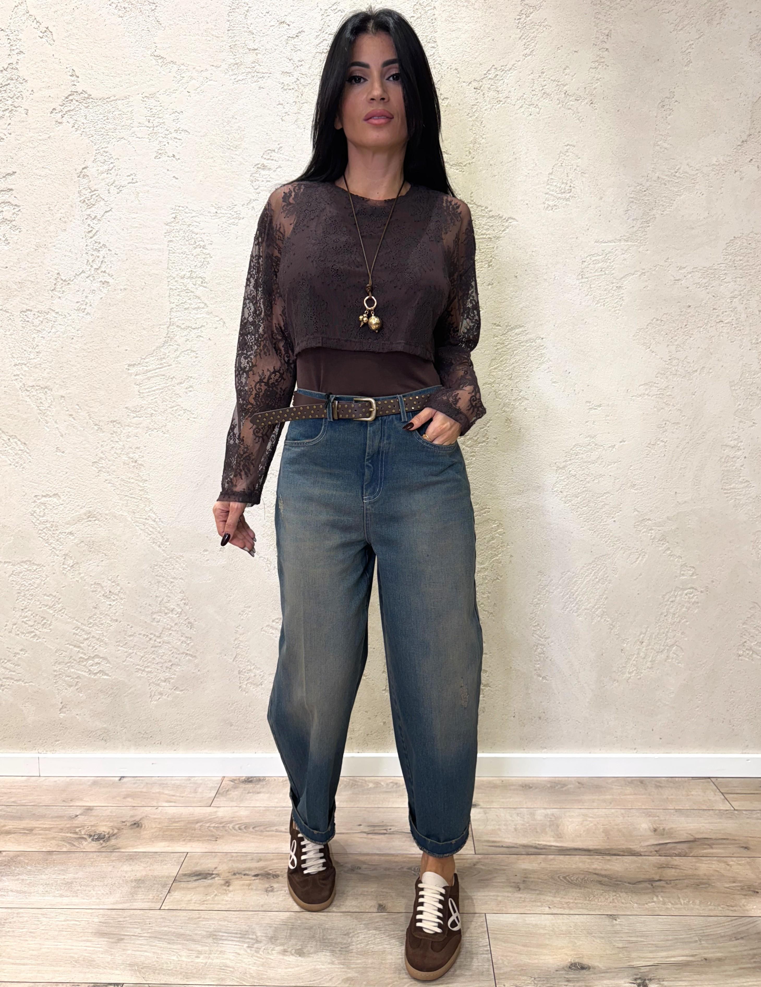 jeans modello carrot con cintura in dotazione DF5253 SLAVATO VICOLO 