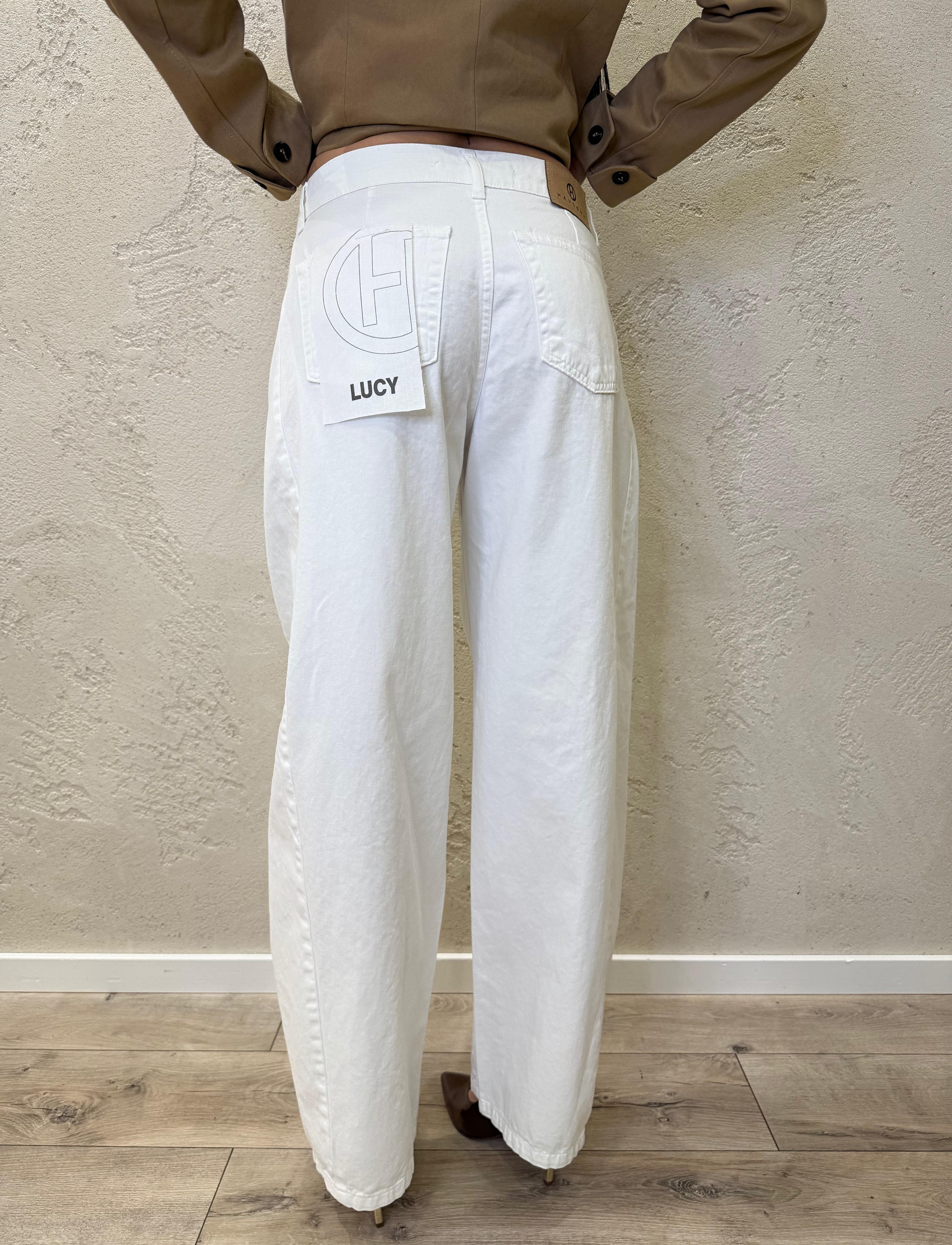 jeans modello lucy barrel fit PLS-Q276 BIANCO HAVEONE 