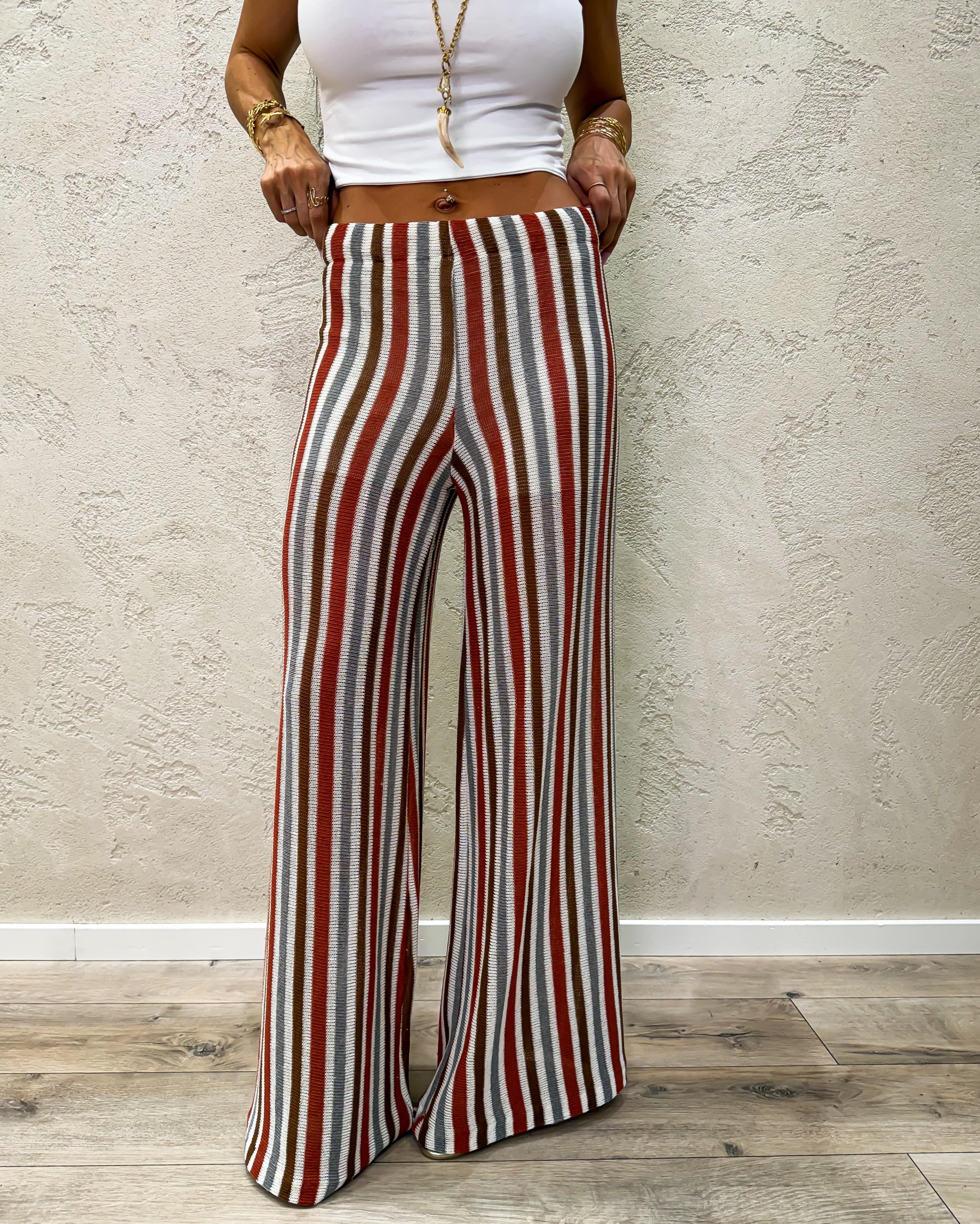 pantalone ampio in maglia PMA-Q687 FANTASIA HAVEONE 