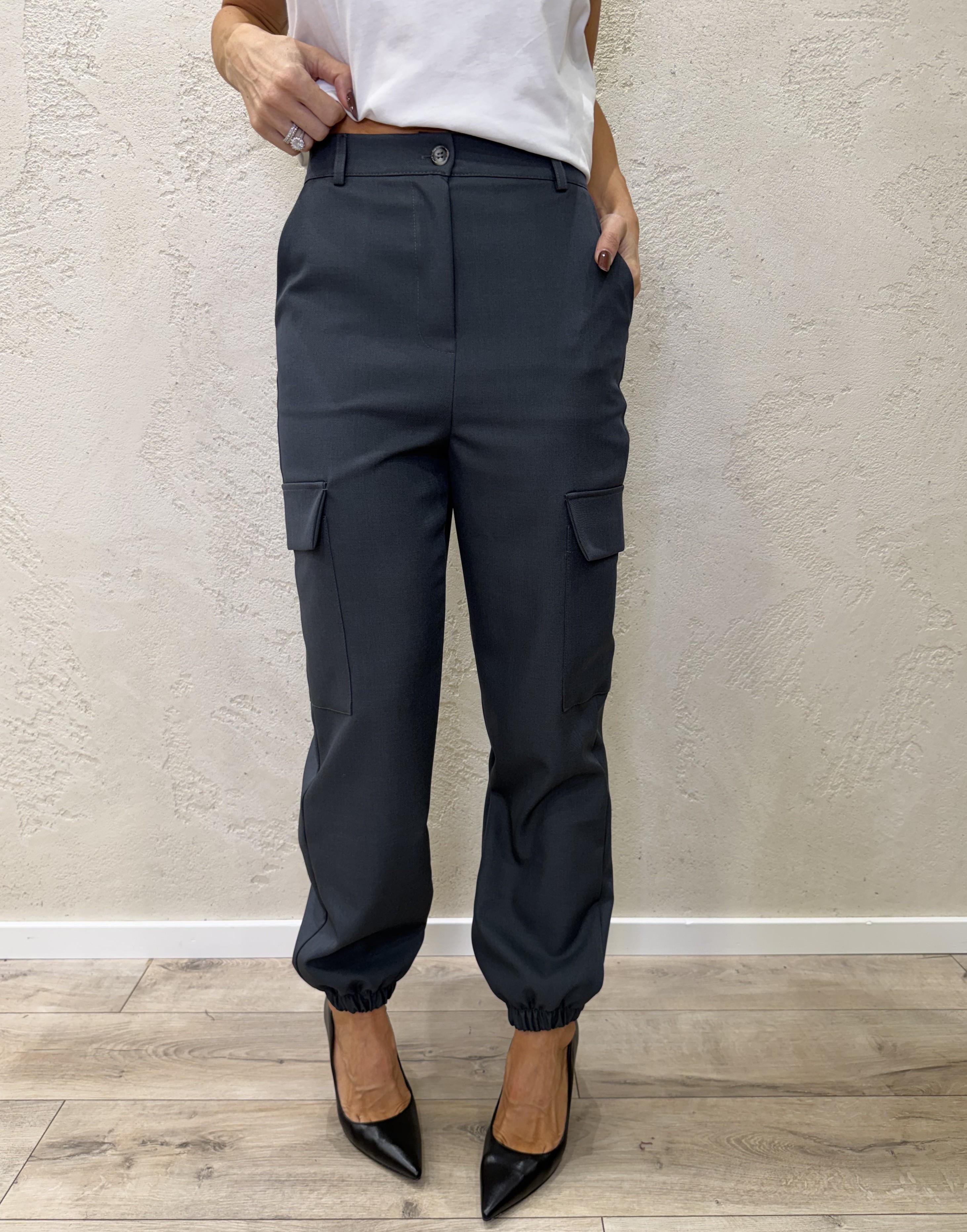 pantalone cargo con polsino TF1041 PIOMBO VICOLO 