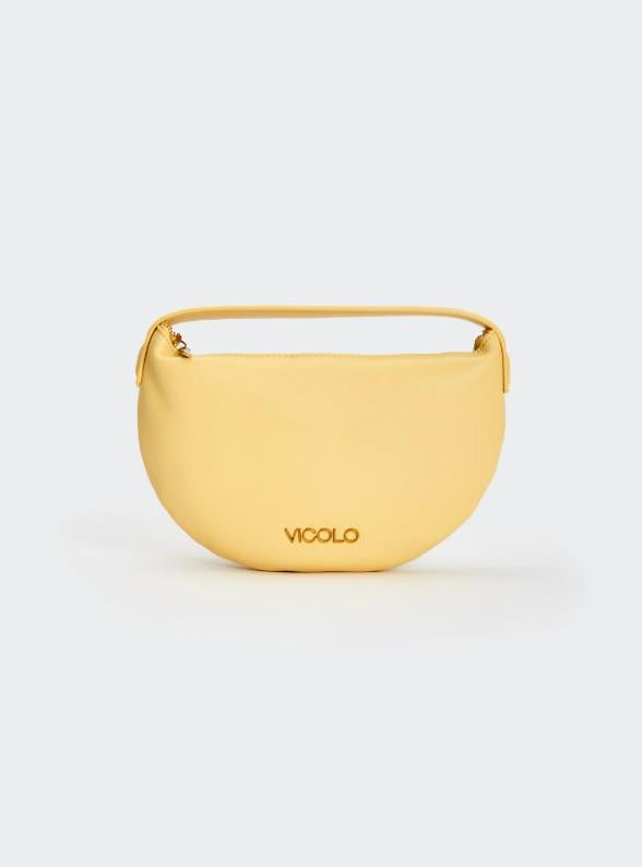 borsa croissant in ecopelle XAB0037 GIALLO VICOLO 