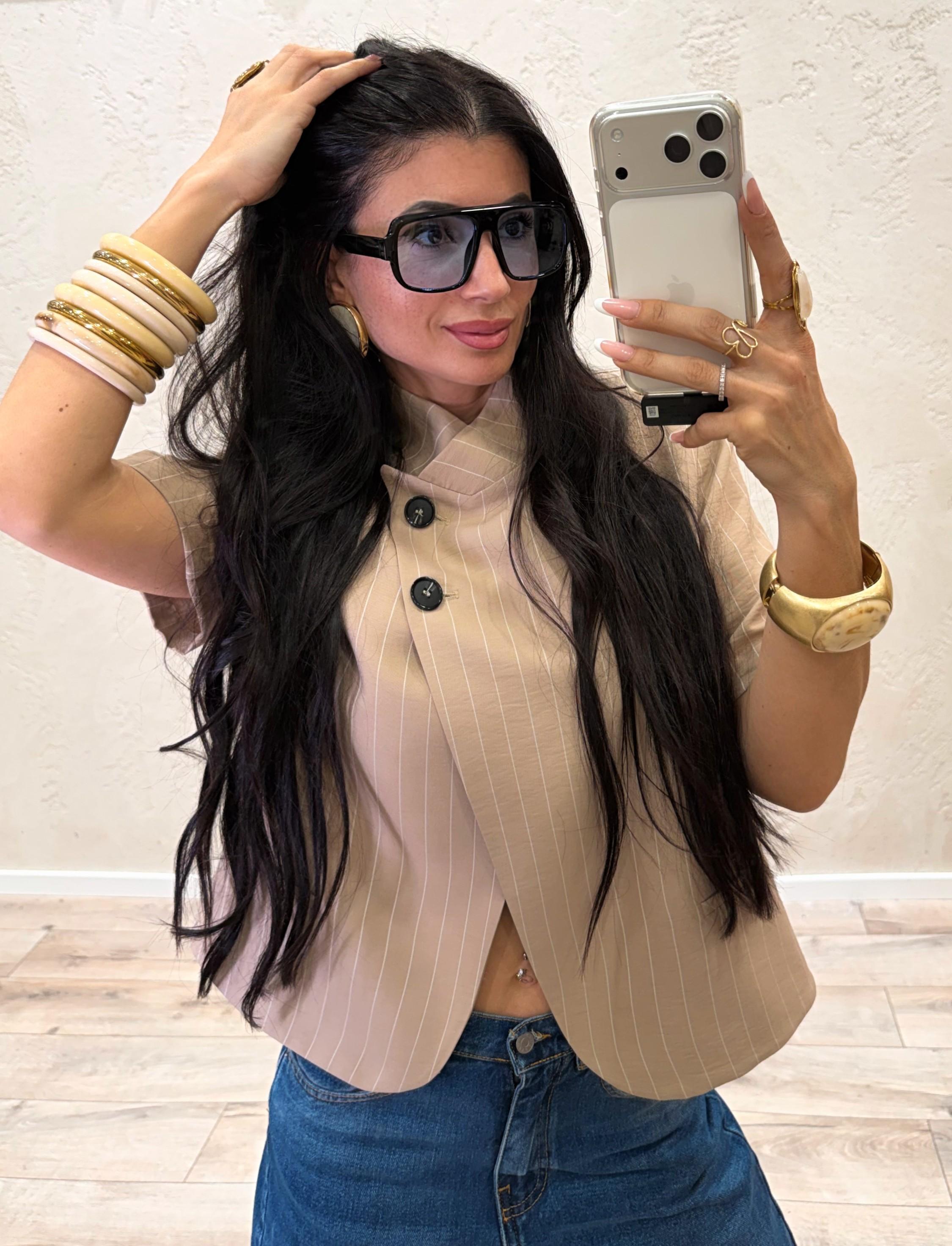 occhiale da sole modello "amber sky" AMBERSKY NERO ELEVI 