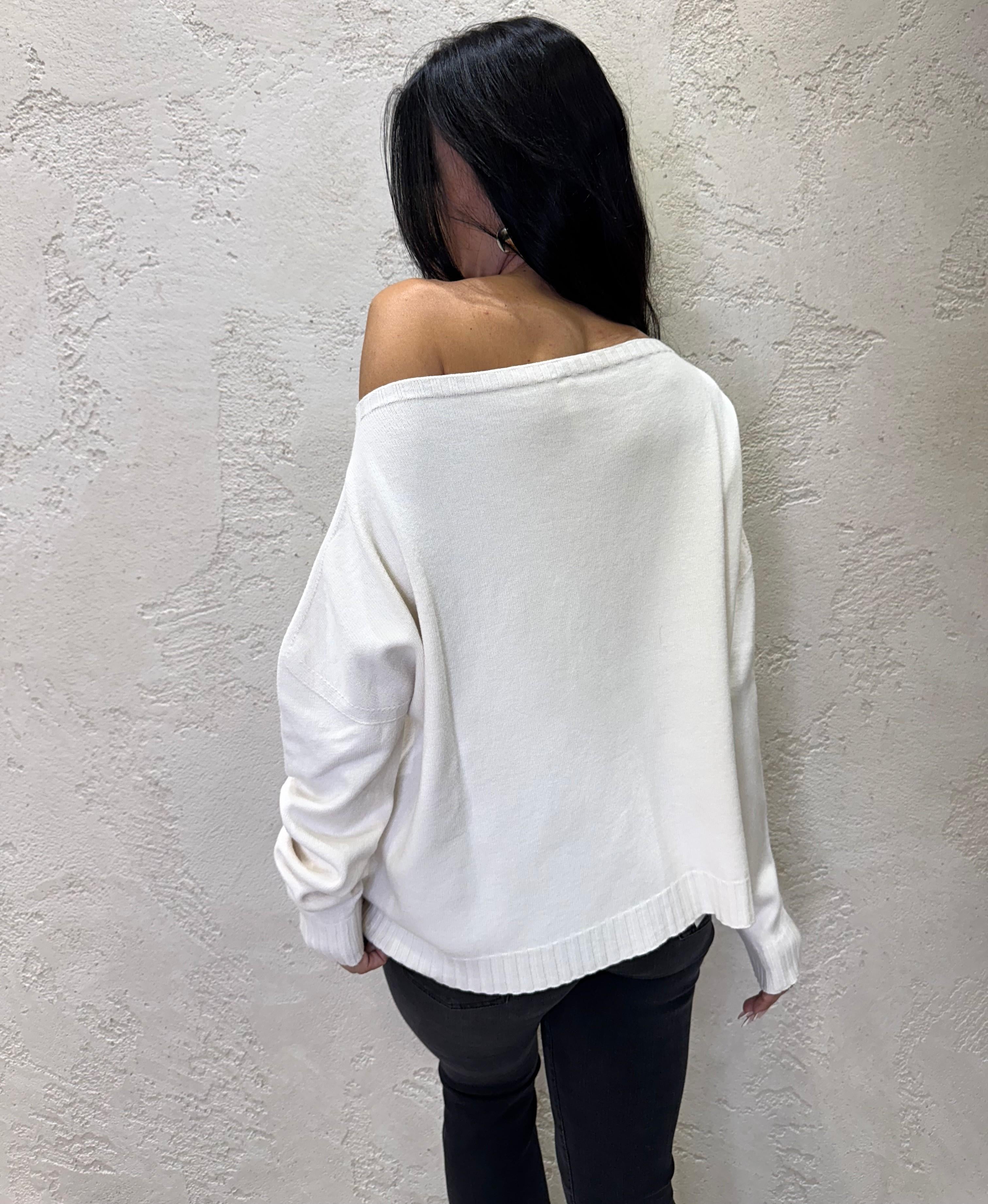 pull basico scollo a barchetta IT883NEW BURRO TENSIONE IN 