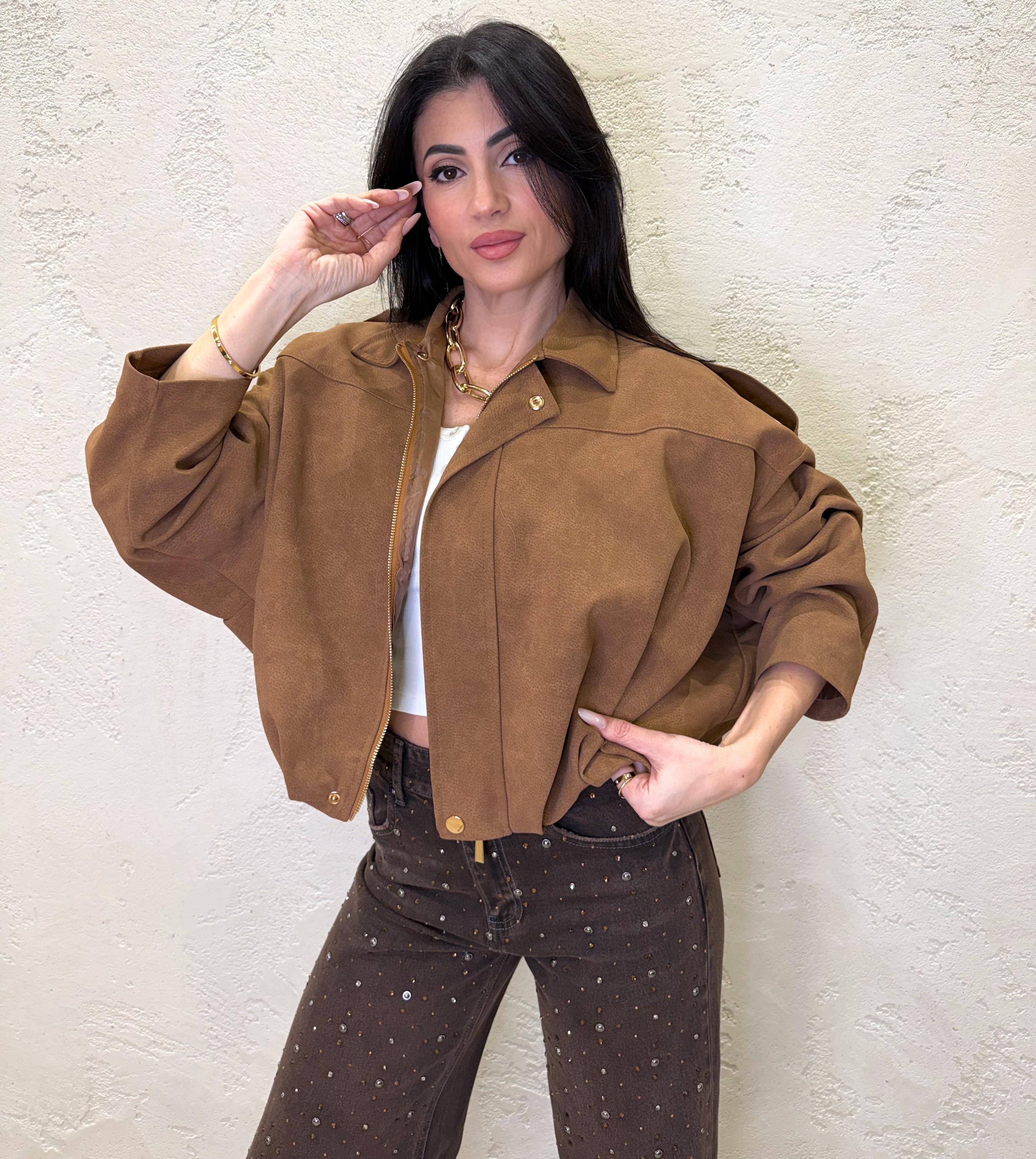 bomber scamosciato effetto suede KJK-Q032 CAMOSCIO HAVEONE 