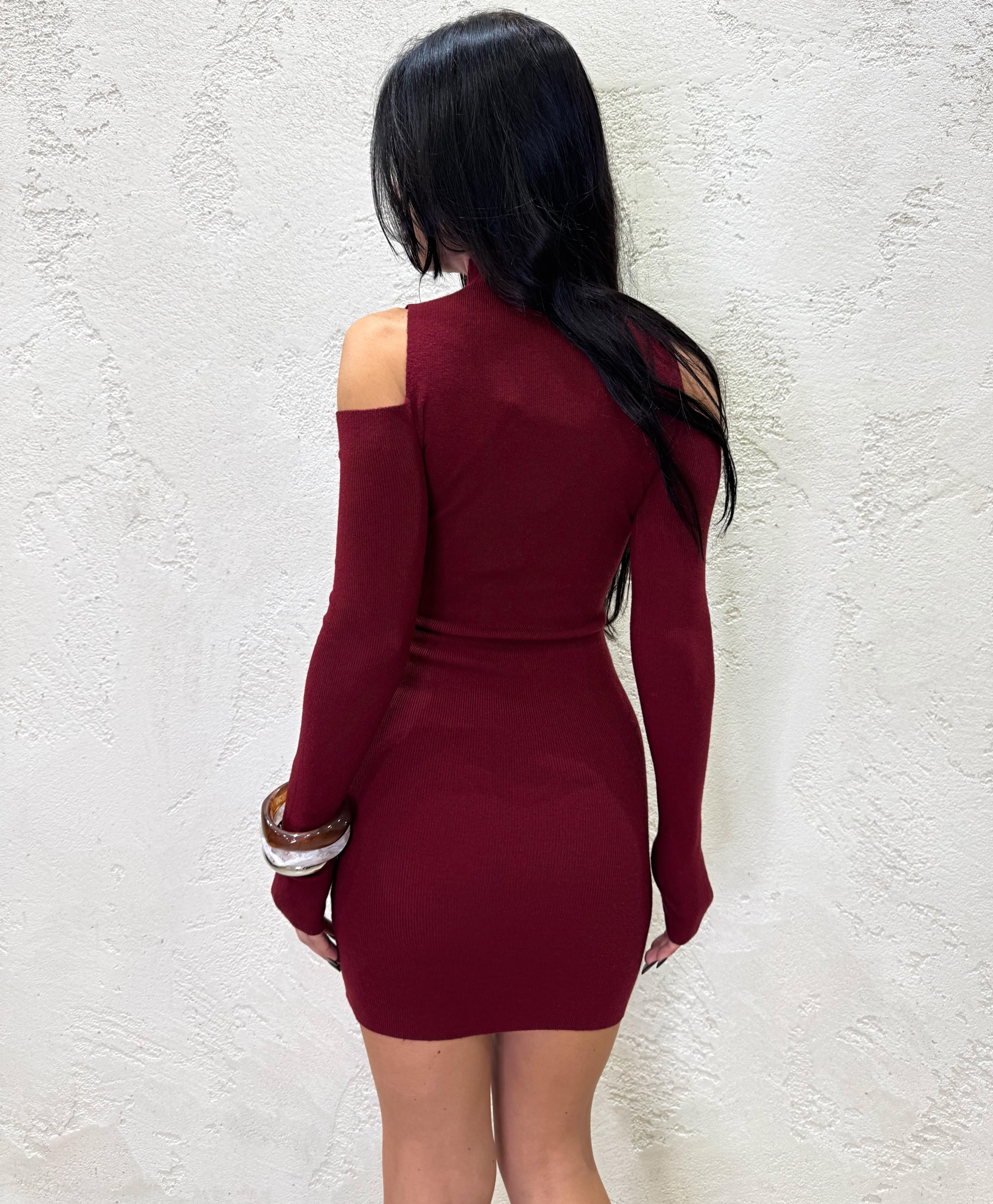 abito in maglia cut out 60191 VINO SUSY MIX 