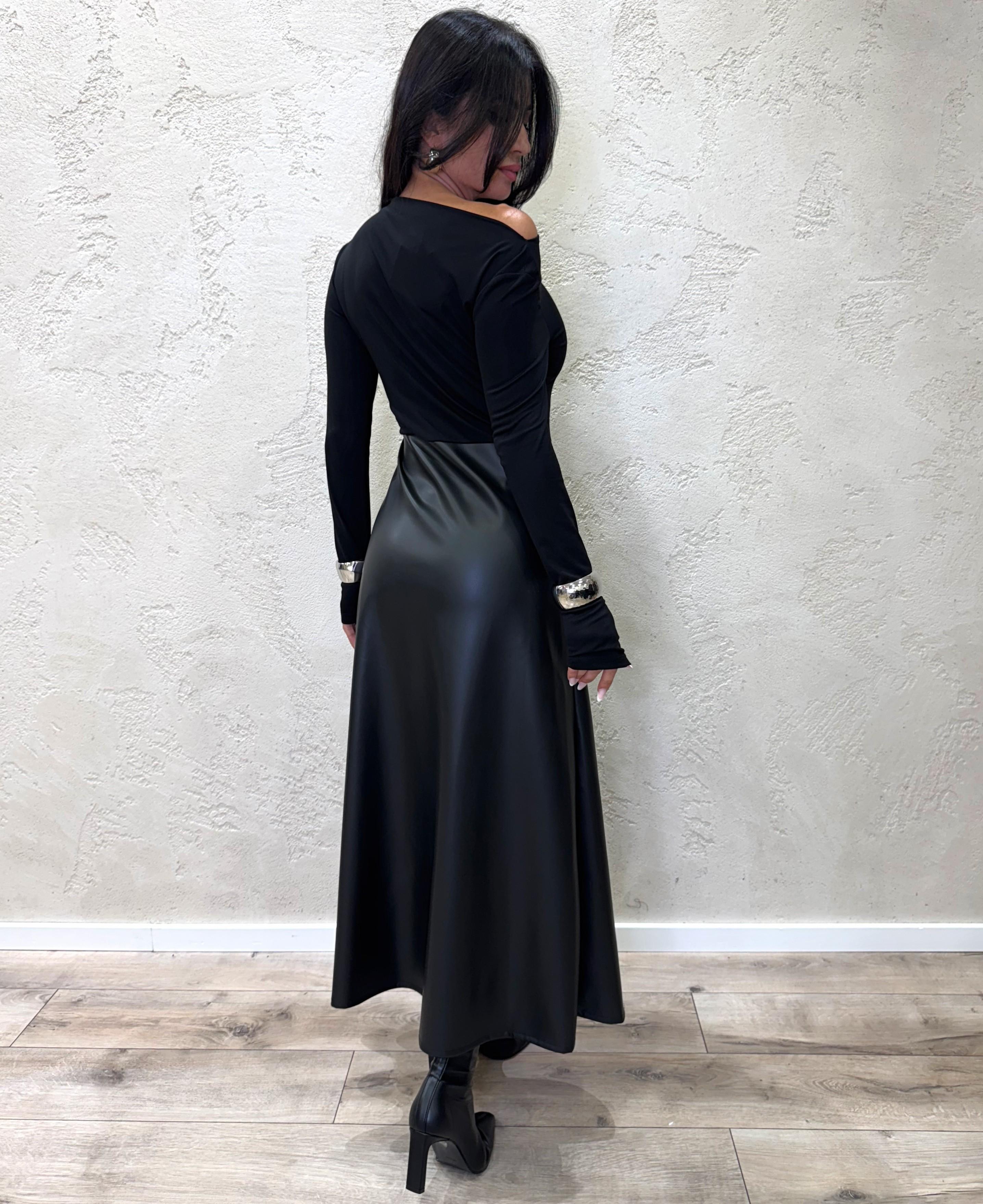 abito lugo doppio tessuto AFRQKGJ NERO IMPERIAL 