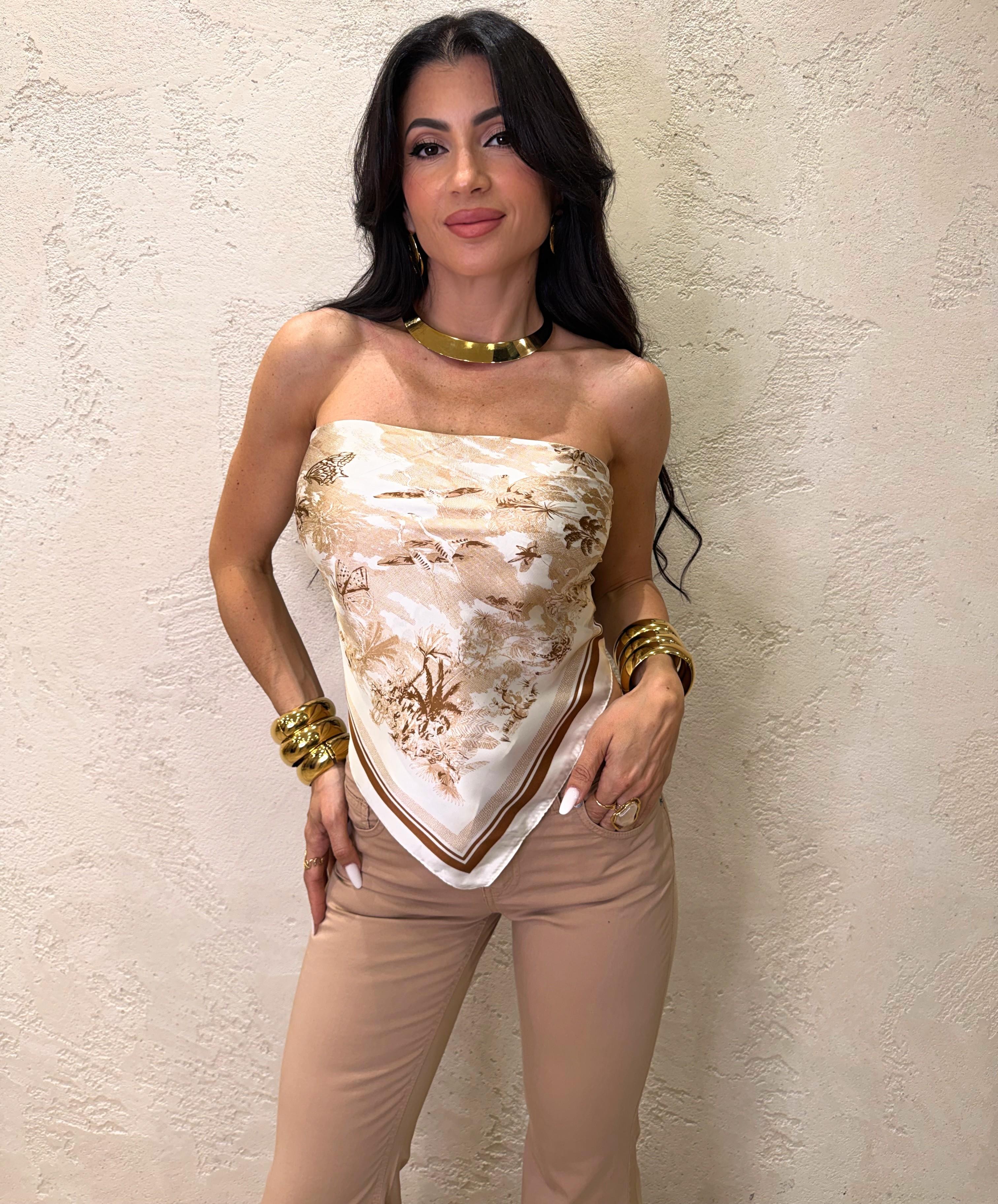 foulard palm fantasia dior FOUL-DIOR-PALM BEIGE ELEVI 
