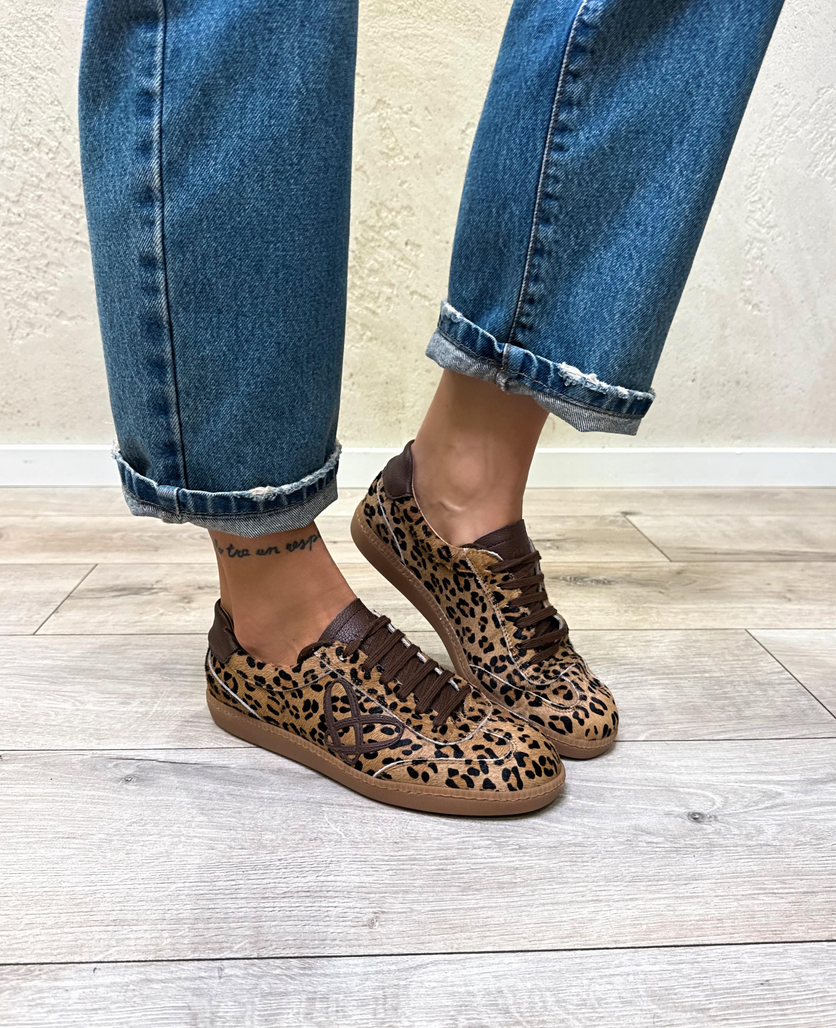 sneakers maculata in vera pelle FE4467 MACULATO OVYE' 