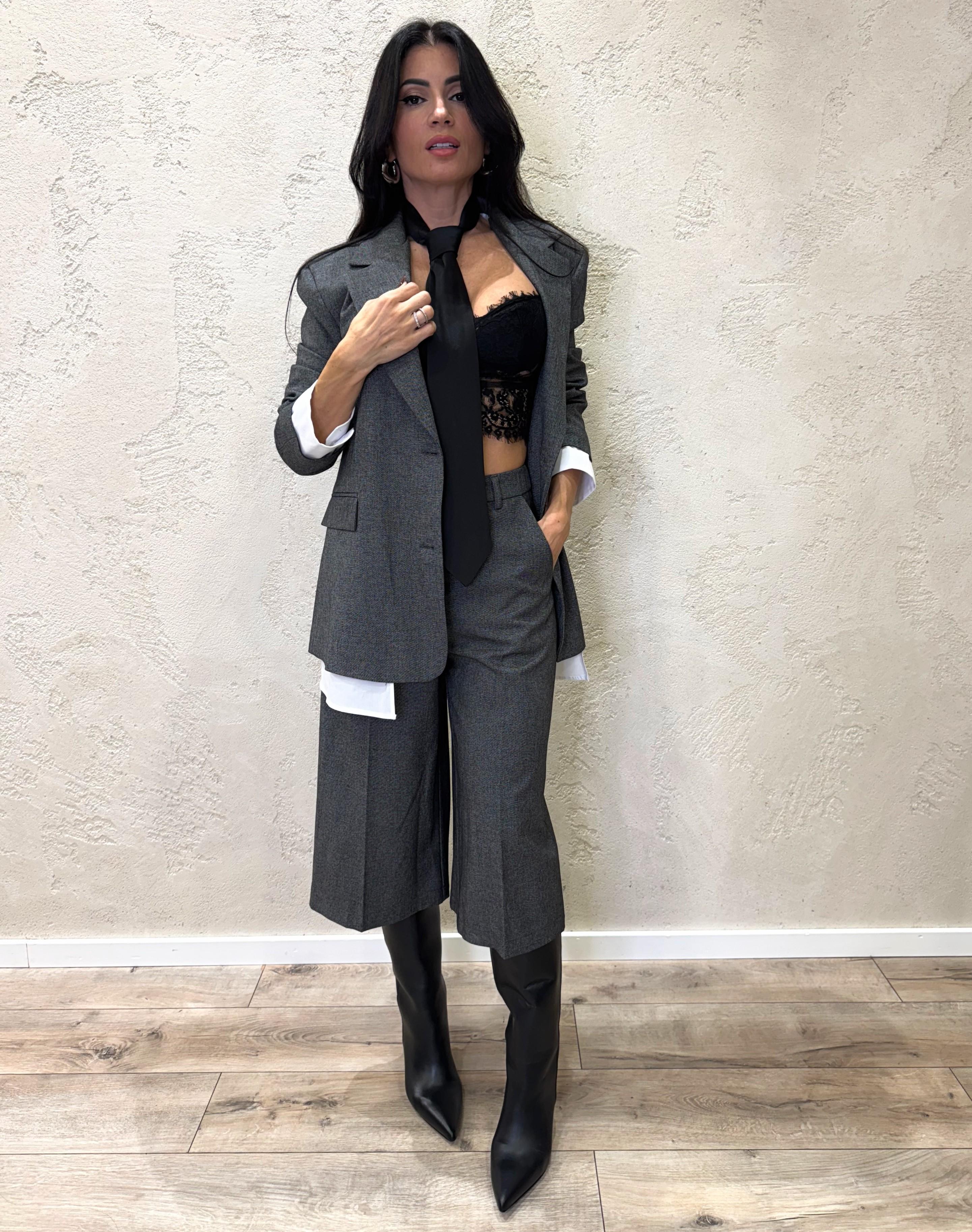 maxi bermuda gamba larga 26P831 GRIGIO MELANGE MOTEL 