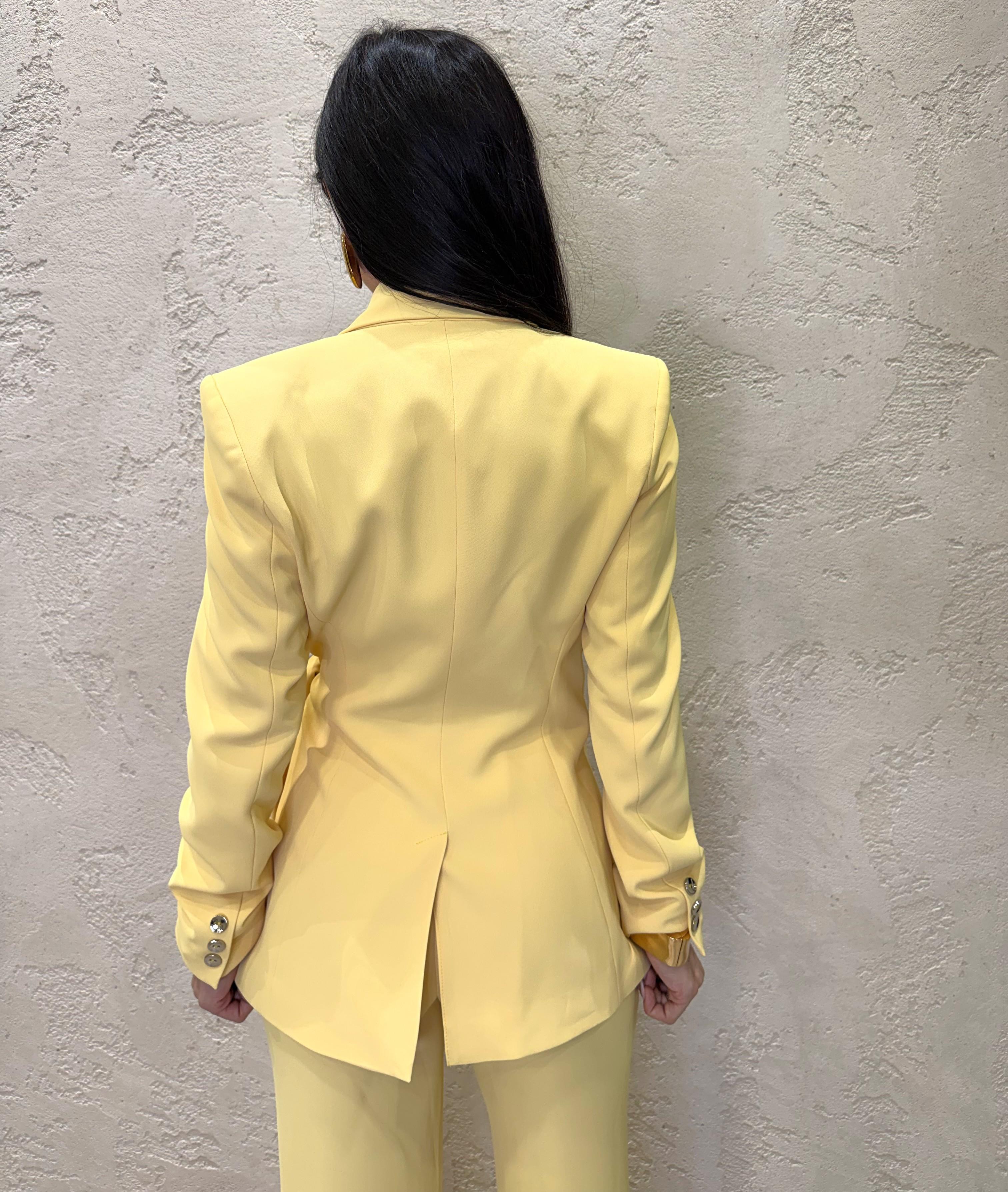 blazer infiancato con incrocio frontale J9990015V GIALLO IMPERIAL 