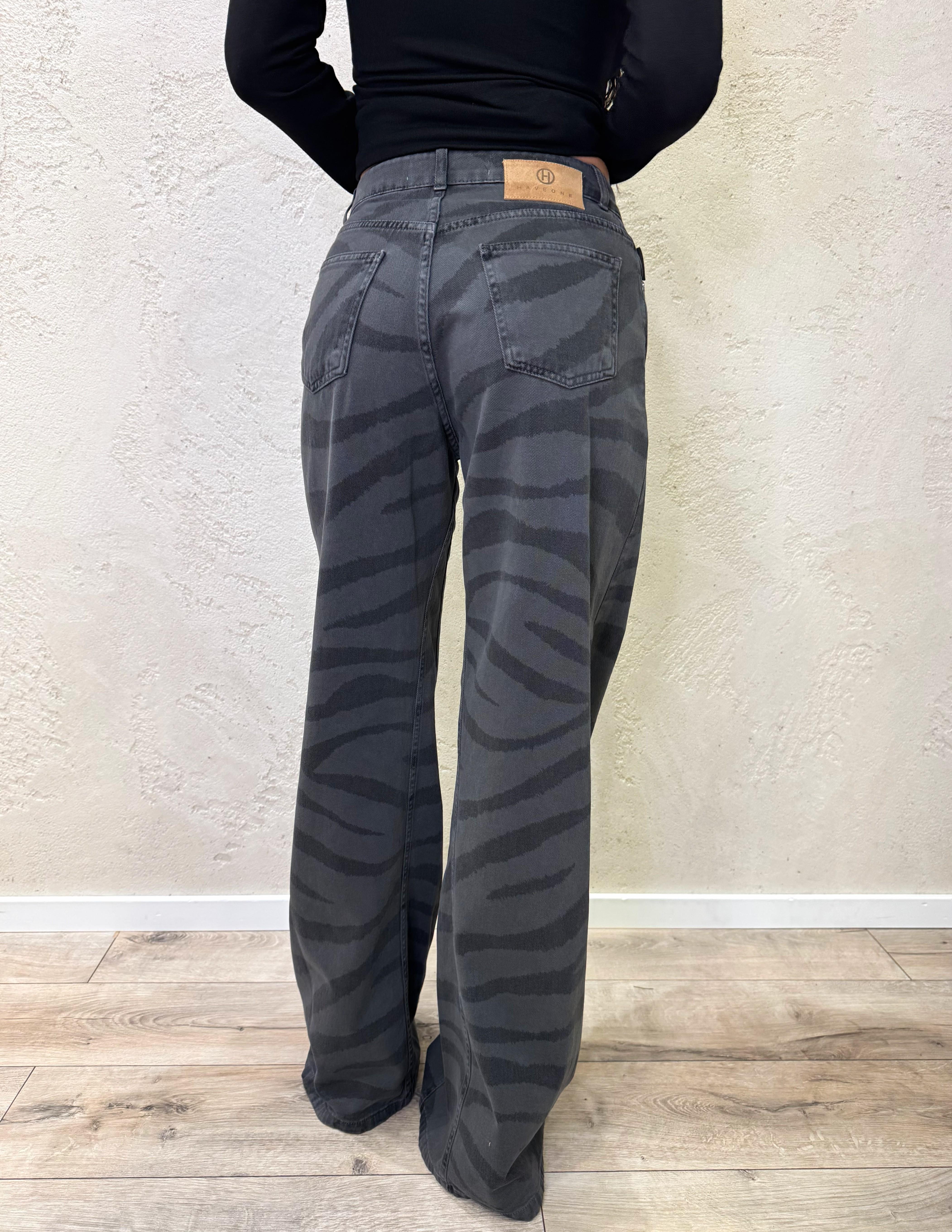 jeans zebrato a palazzo PGZ-P091 ZEBRATO HAVEONE 