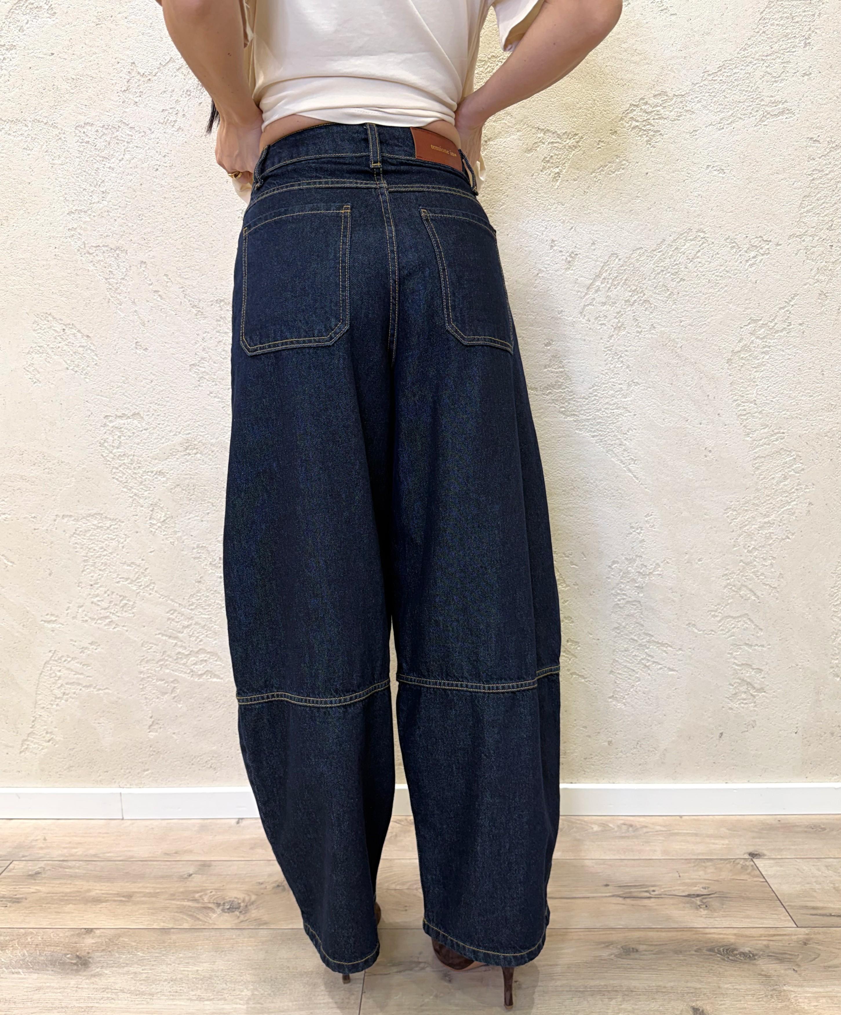 jeans barrel fit western<BR/><BR/> BALL-BLU DENIM BLU TENSIONE IN 
