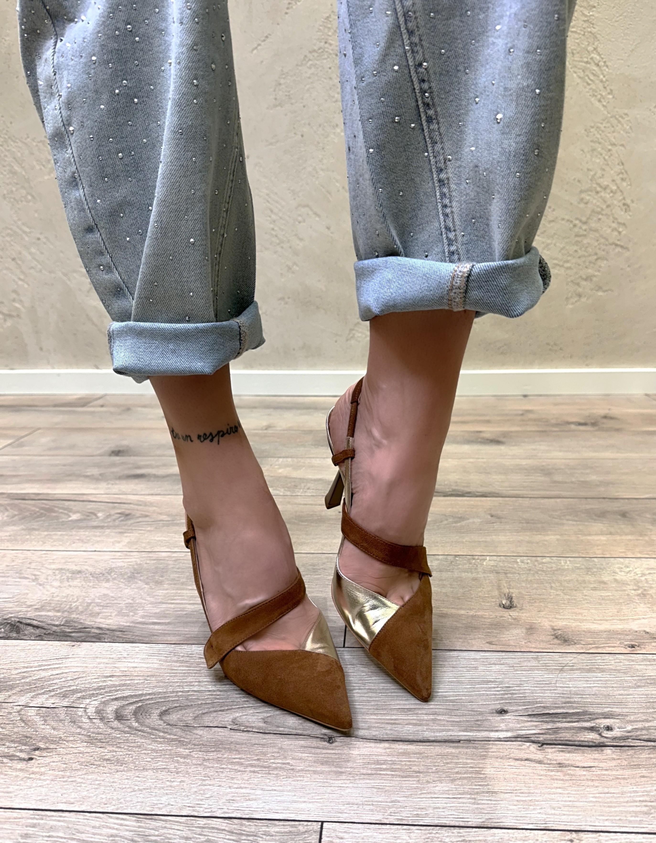 DIVINE FOLLIE IS503CUOIO/ORO