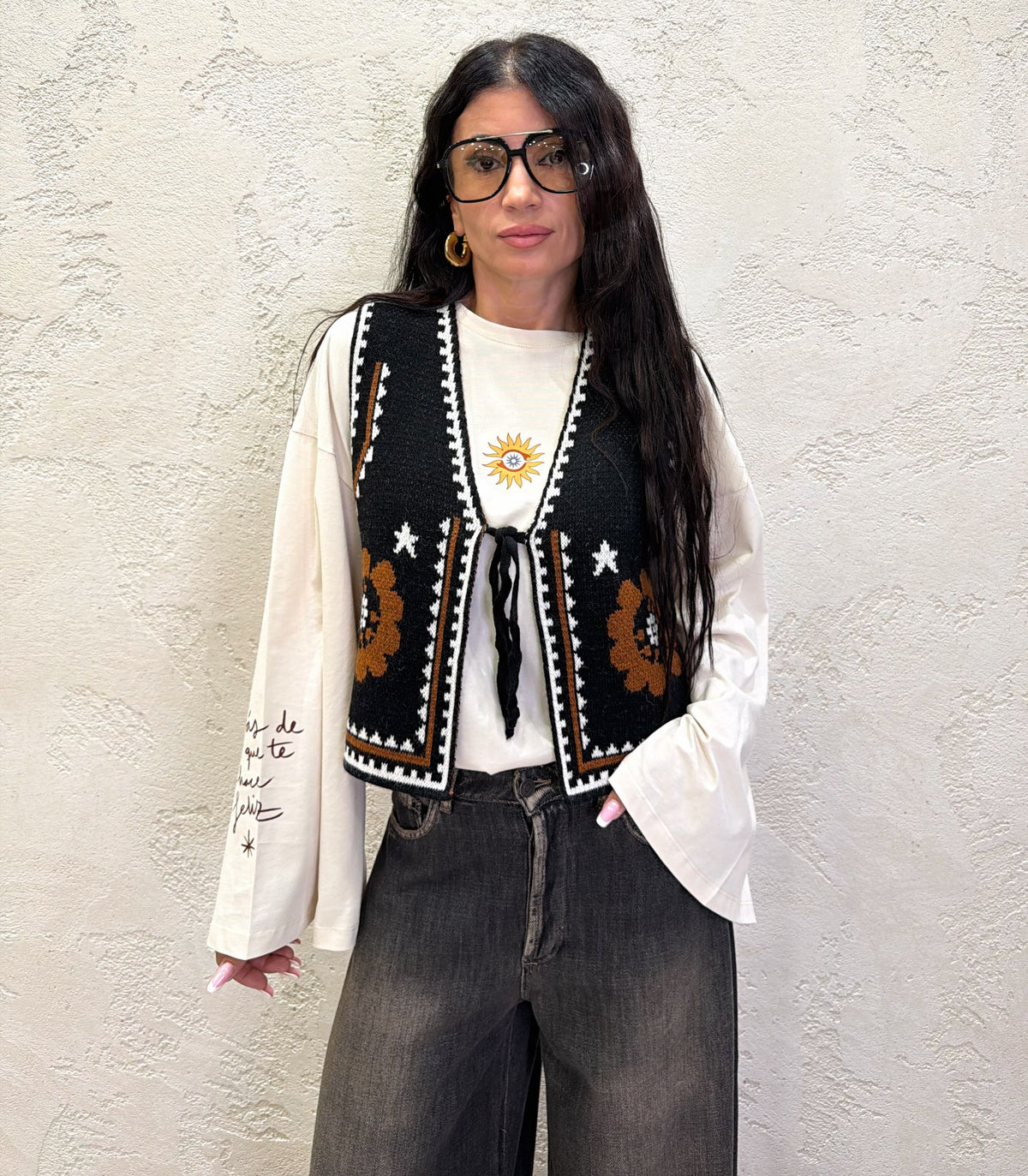 Gilet "Ecuador" in misto lana e alpaca