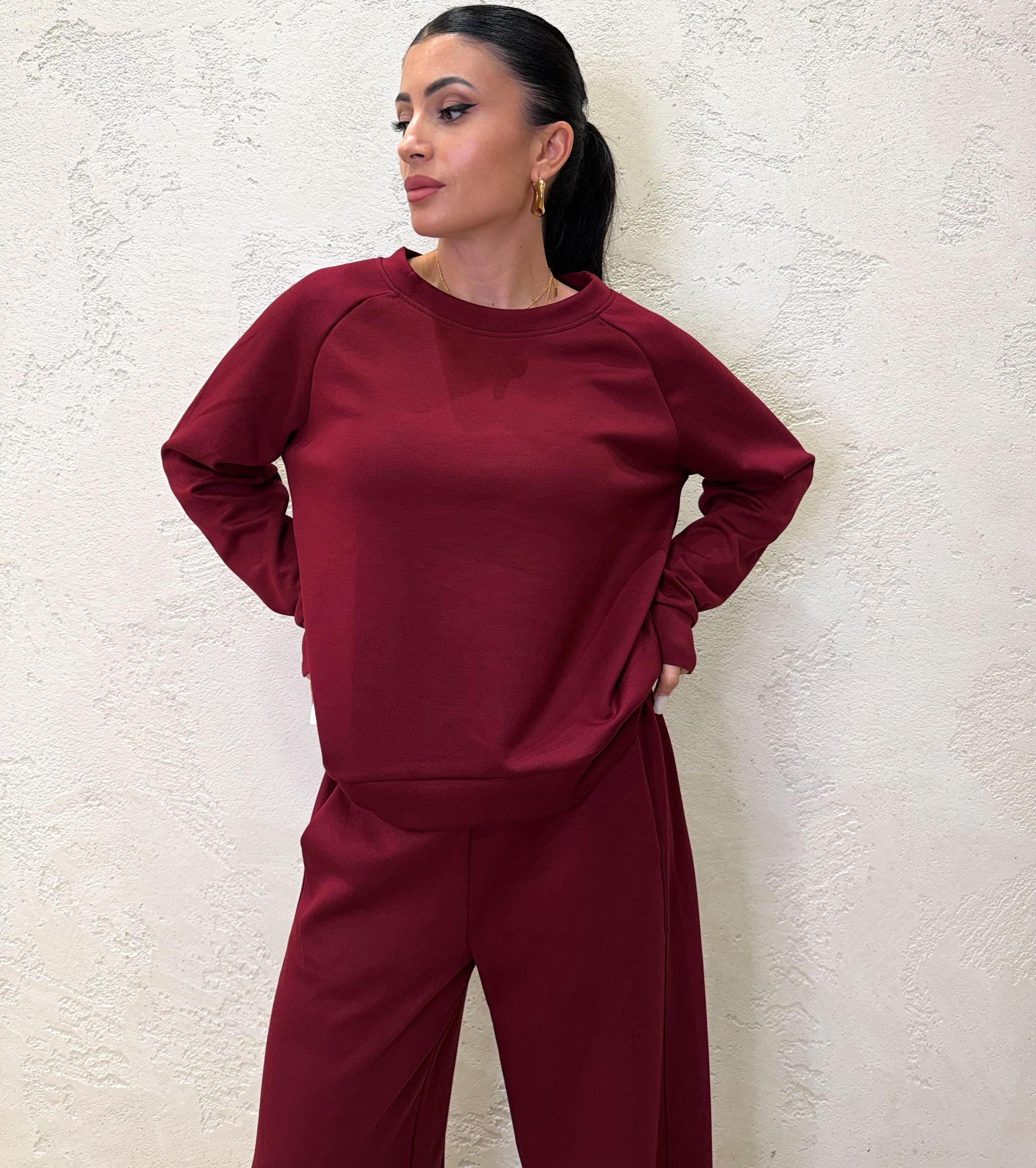 completo coordinato in felpa soft touch