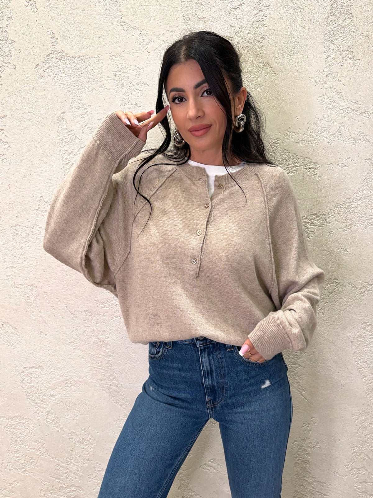 Maglia Noelle con bottoni
