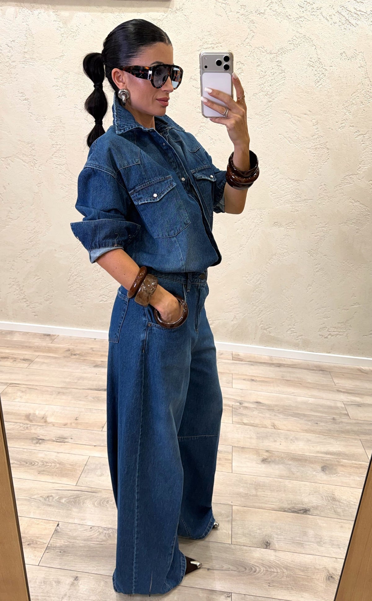 Camicia over in denim