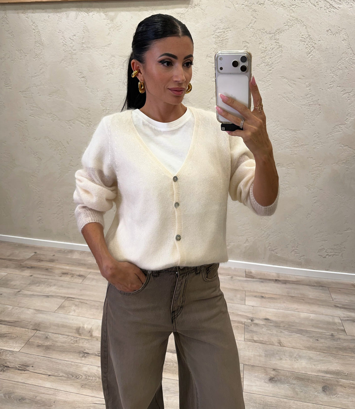 Cardigan "Cloud" in misto mohair