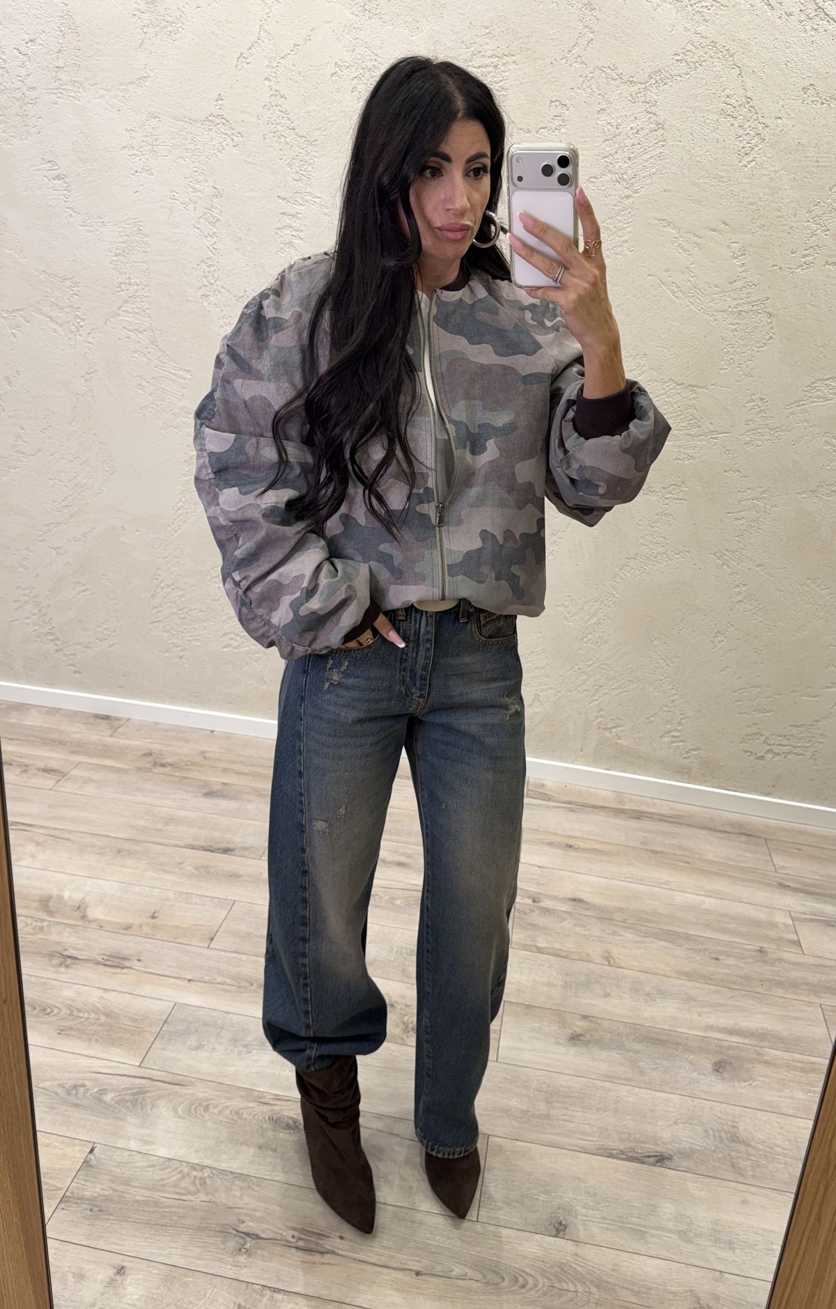 Bomber camouflage imbottito