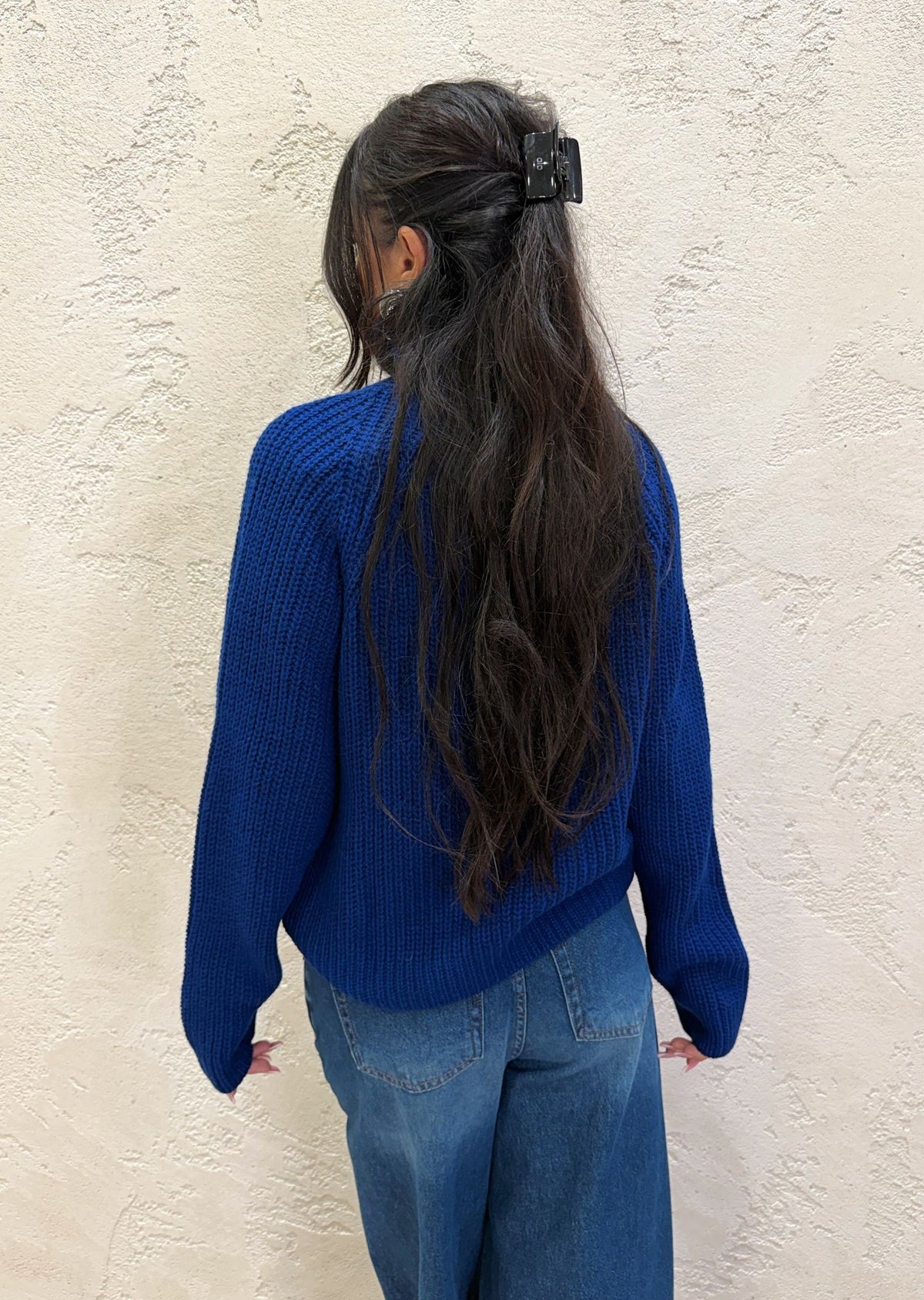 Cardigan in misto lana e alpaca con zip