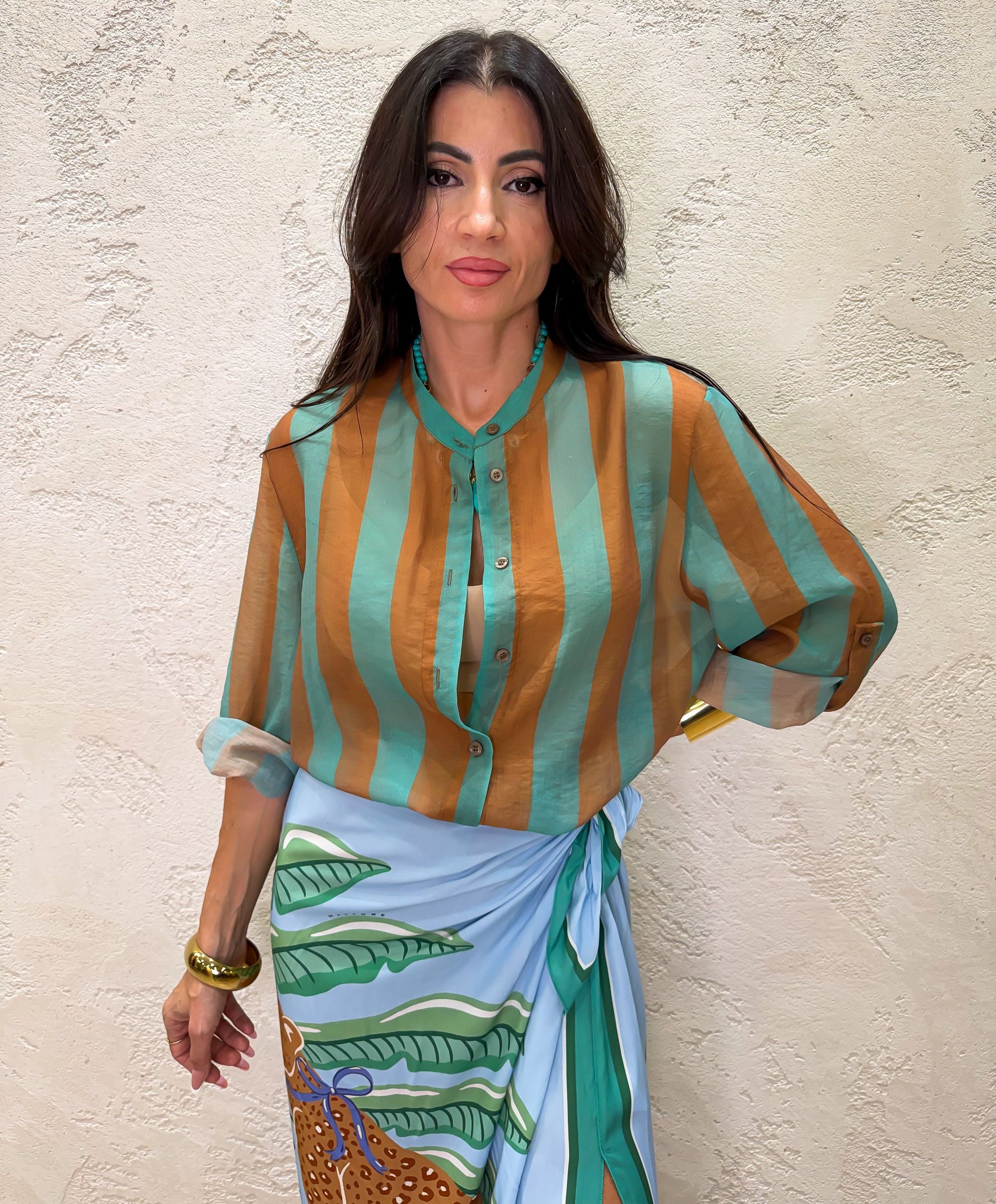 camicia a righe effetto vedo non vedo