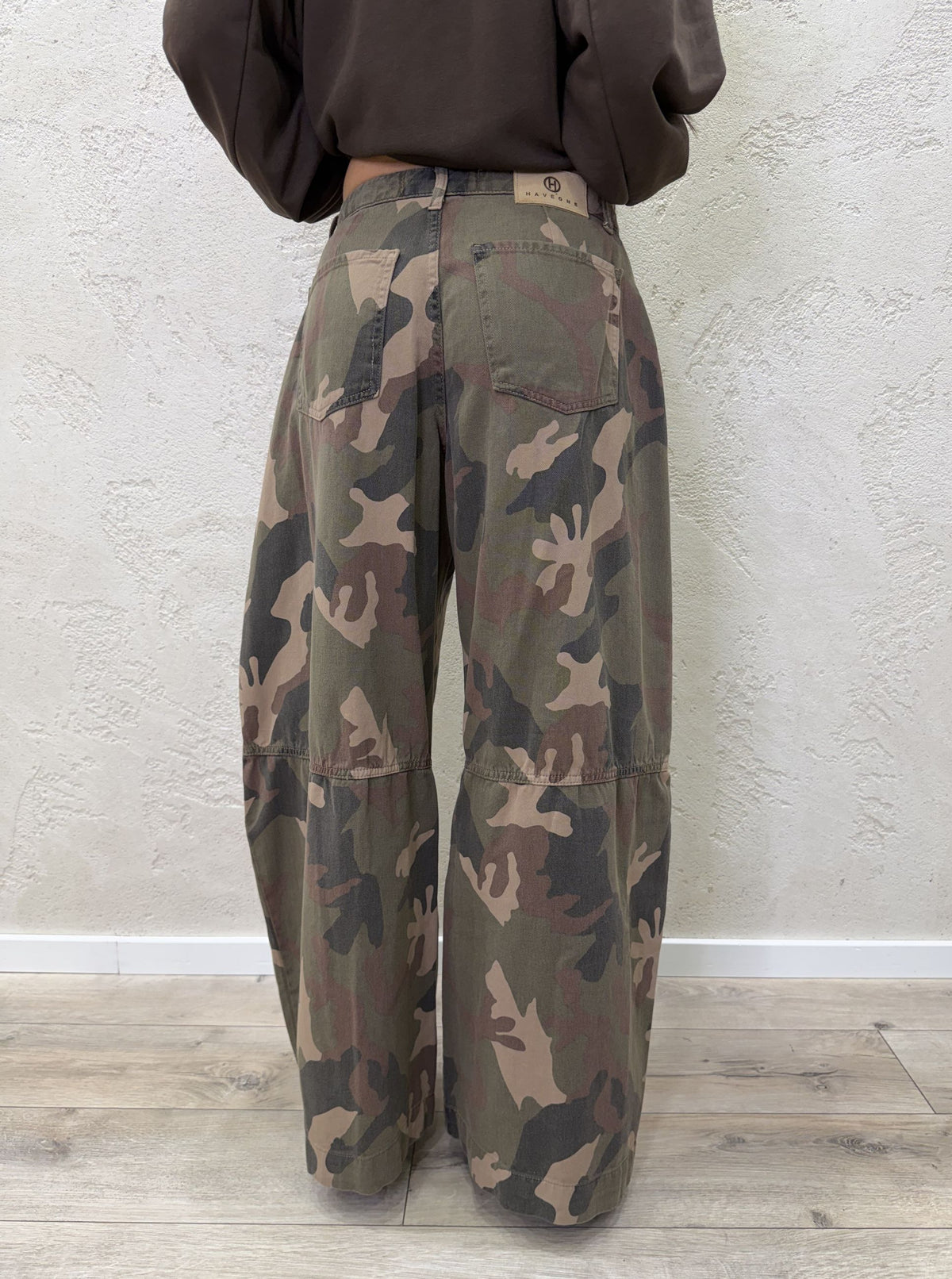 Jeans barrel fit camouflage