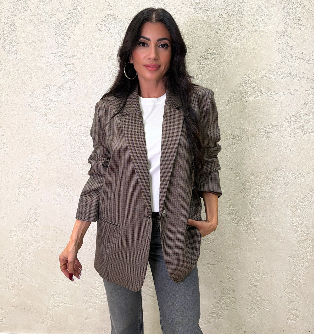 Blazer over "Margot" in pied de poule